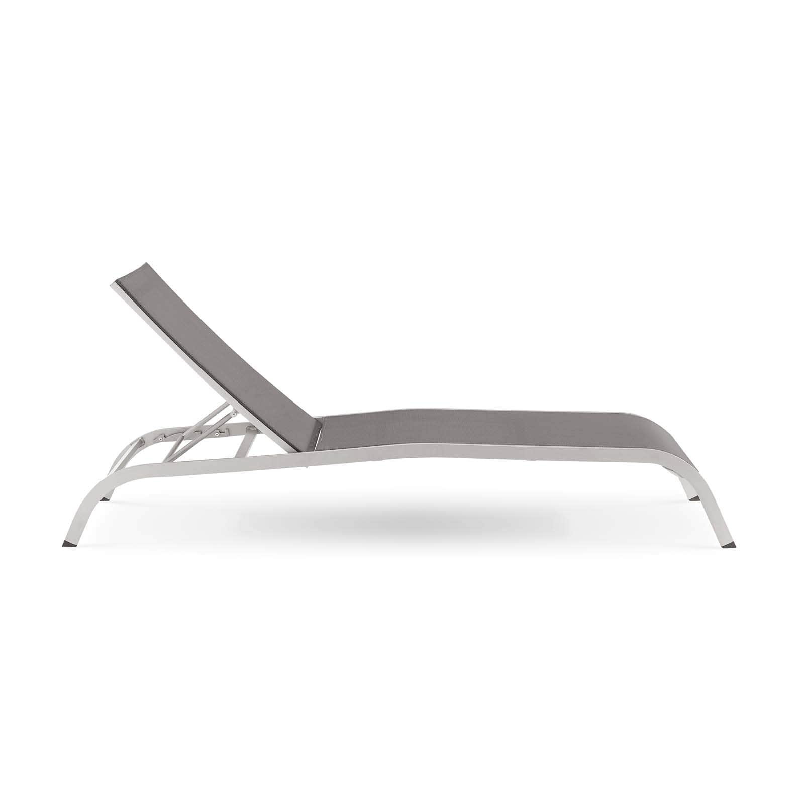 Modway Savannah Mesh Chaise Outdoor Patio Aluminum Lounge Chair | Outdoor Recliners & Lounge Chairs | Modishstore-9