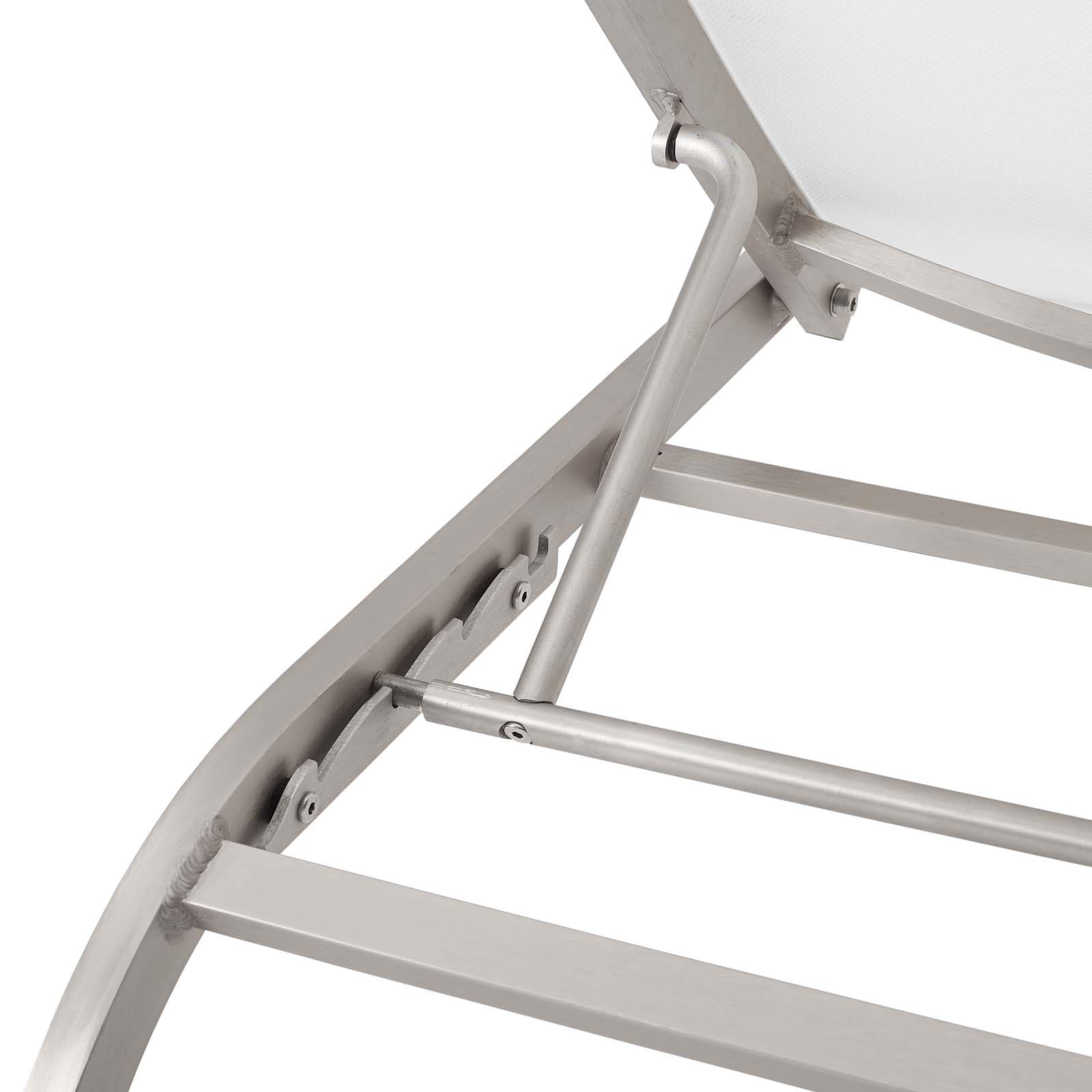 Modway Savannah Mesh Chaise Outdoor Patio Aluminum Lounge Chair | Outdoor Recliners & Lounge Chairs | Modishstore-19