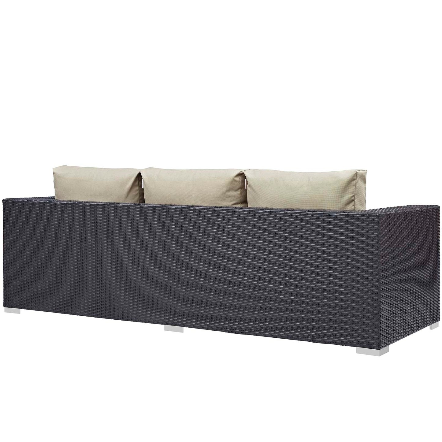 Modway Convene 3 Piece Set Outdoor Patio with Fire Pit | Outdoor Sofas, Loveseats & Sectionals | 
