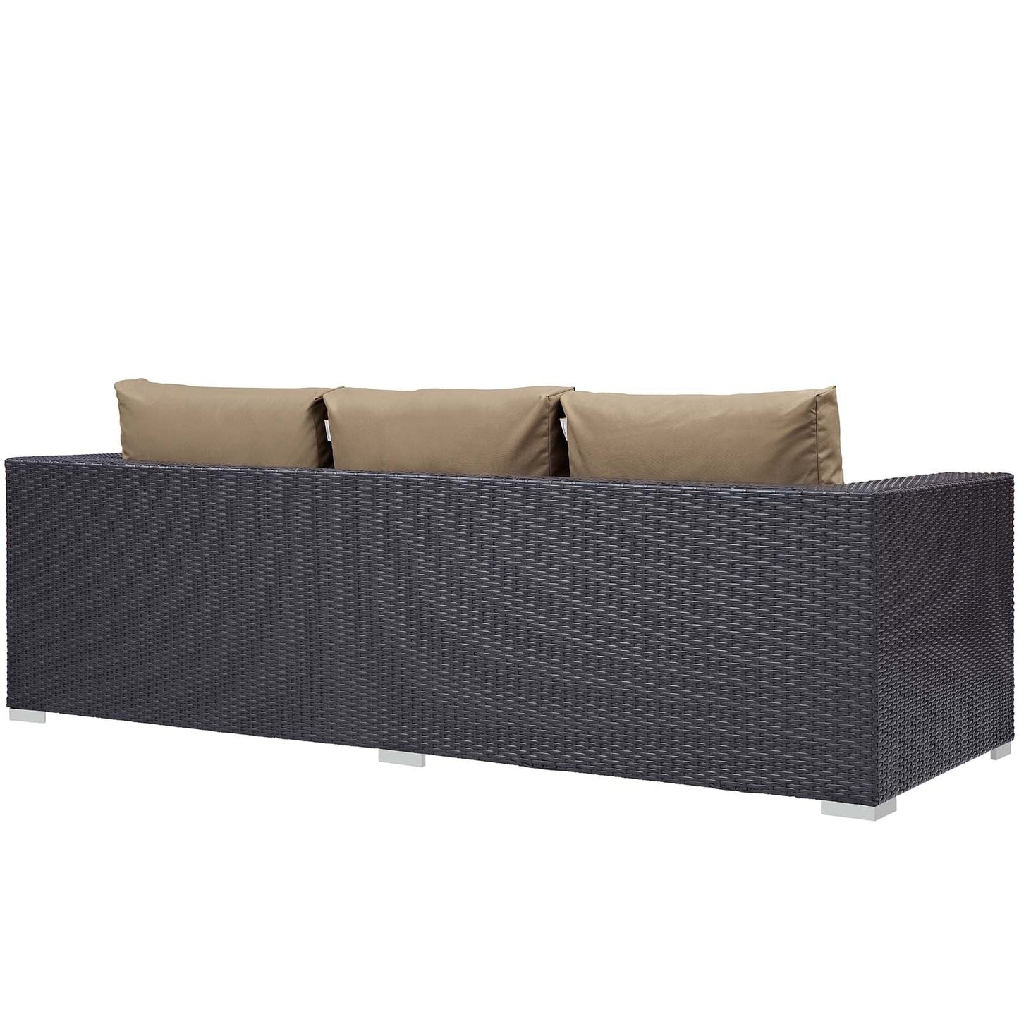 Modway Convene 3 Piece Set Outdoor Patio with Fire Pit | Outdoor Sofas, Loveseats & Sectionals | 