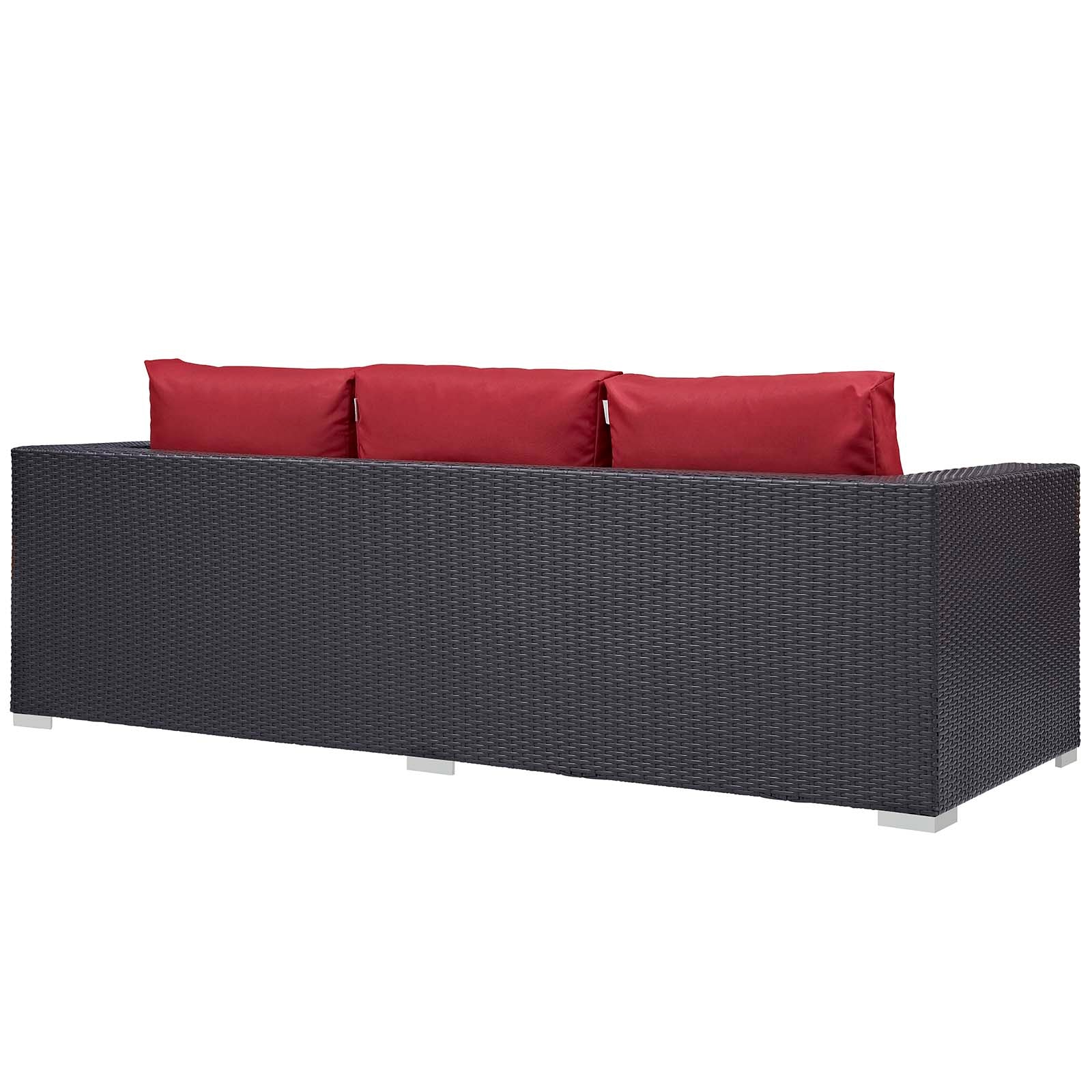 Modway Convene 3 Piece Set Outdoor Patio with Fire Pit | Outdoor Sofas, Loveseats & Sectionals | 