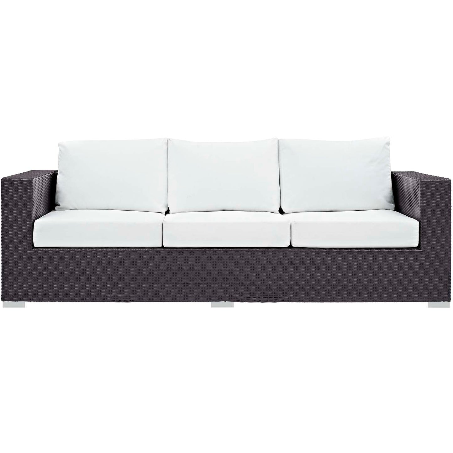 Modway Convene 3 Piece Set Outdoor Patio with Fire Pit | Outdoor Sofas, Loveseats & Sectionals | 