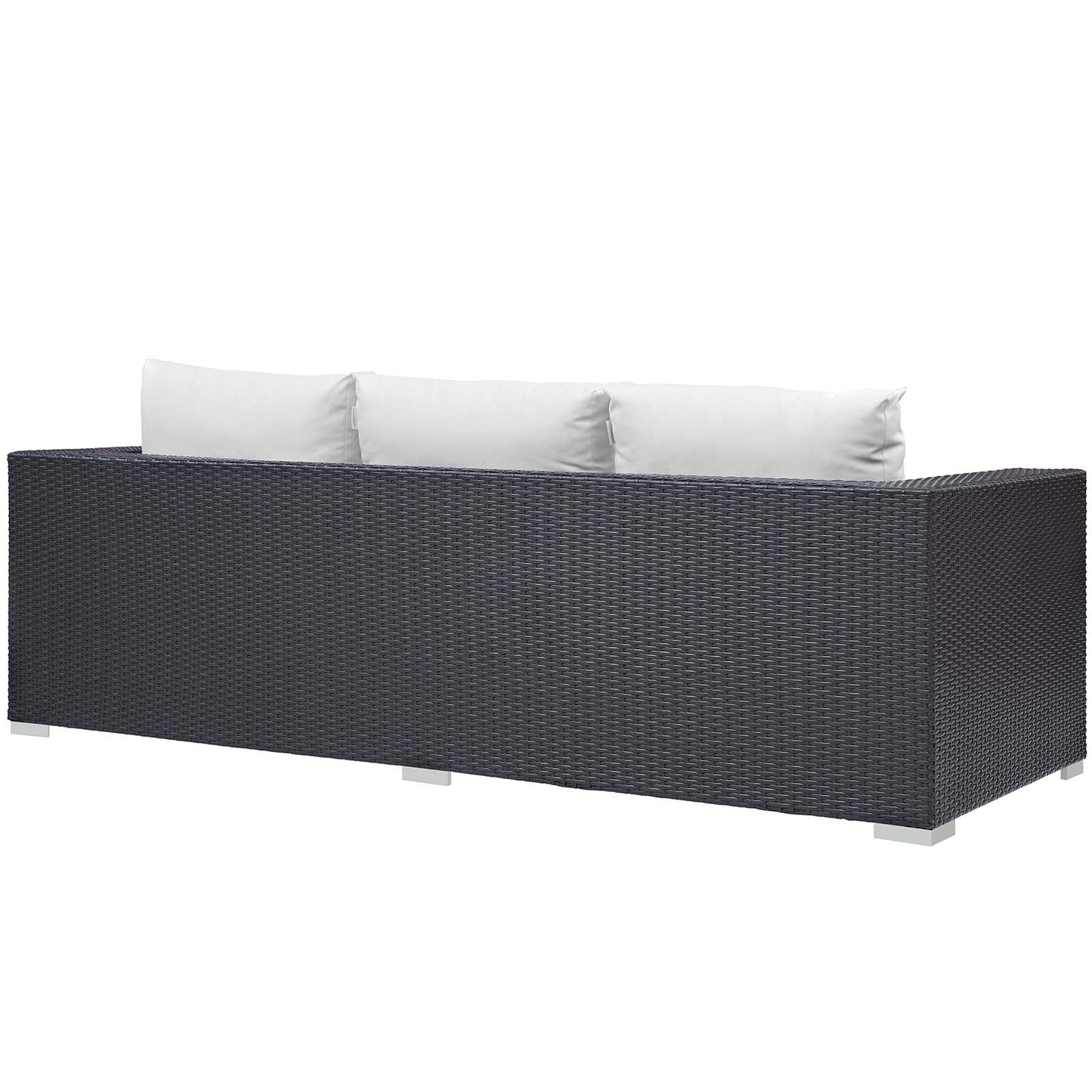 Modway Convene 3 Piece Set Outdoor Patio with Fire Pit | Outdoor Sofas, Loveseats & Sectionals | 