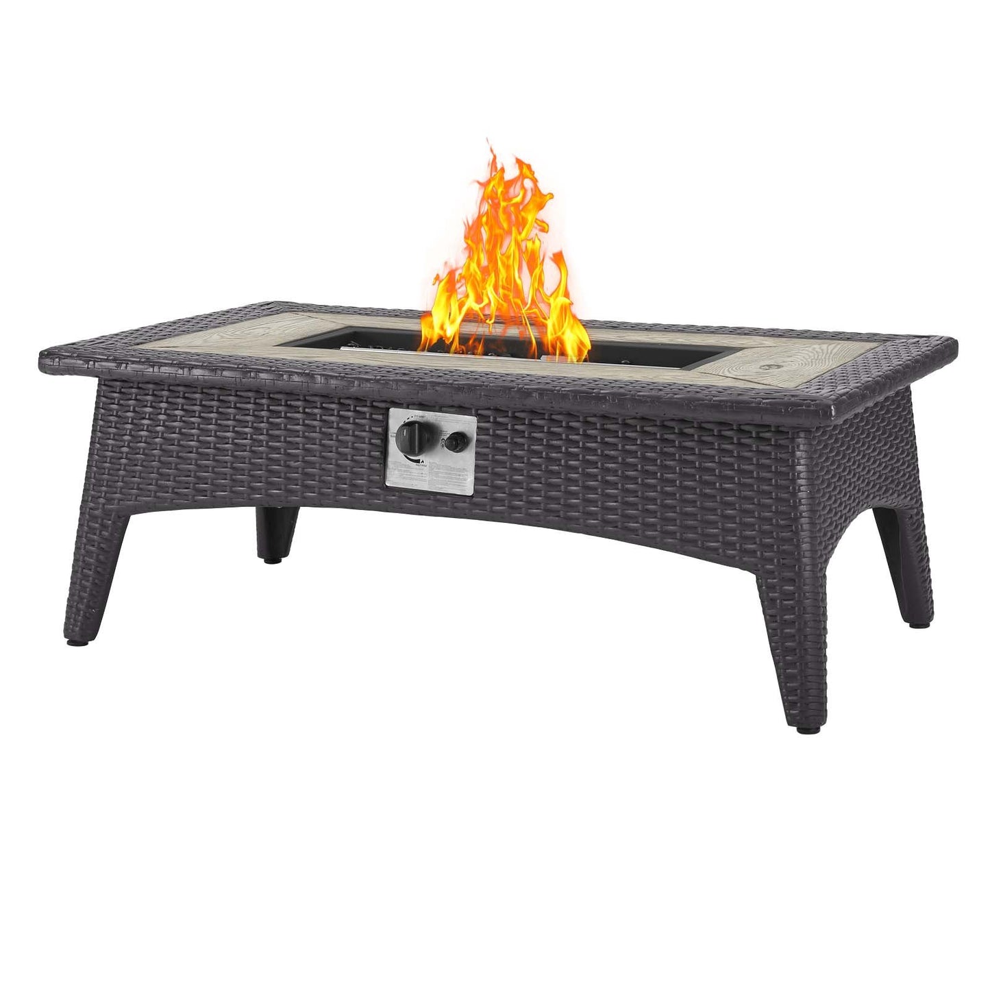 Modway Convene 4 Piece Set Outdoor Patio with Fire Pit