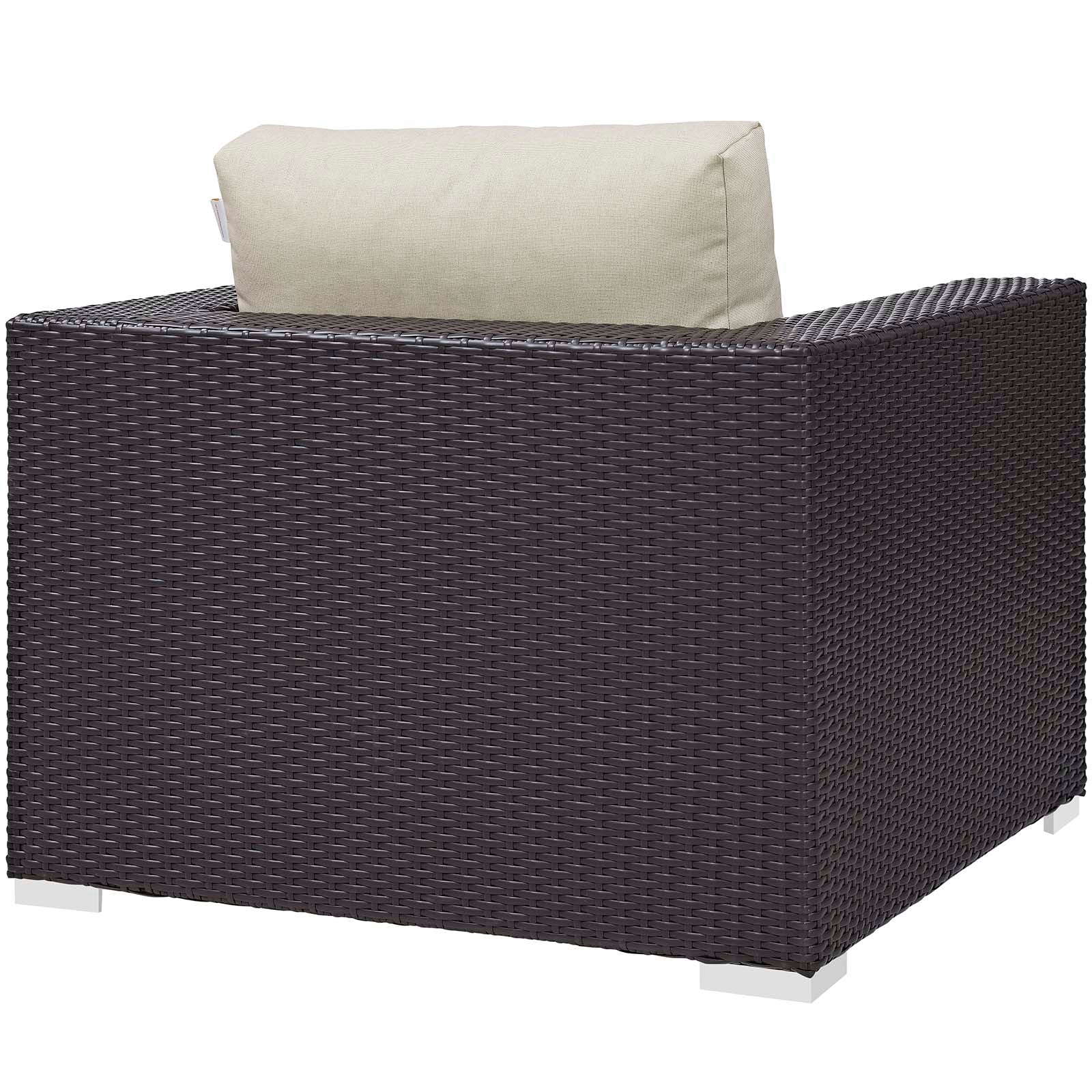 Modway Convene 5 Piece Set Outdoor Patio with Fire Pit-EEI-3726 | Outdoor Sofas, Loveseats & Sectionals | 