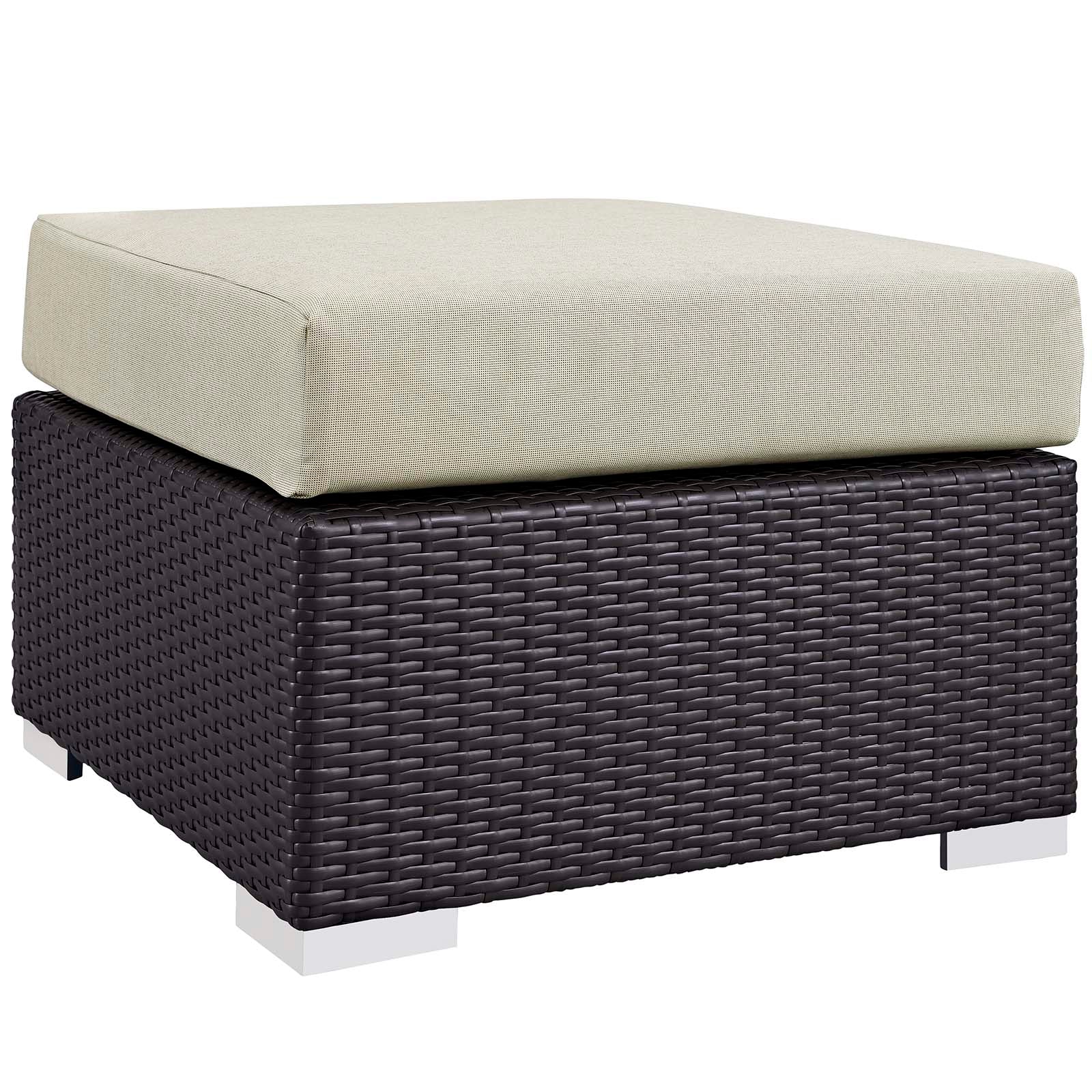 Modway Convene 5 Piece Set Outdoor Patio with Fire Pit-EEI-3726 | Outdoor Sofas, Loveseats & Sectionals | 