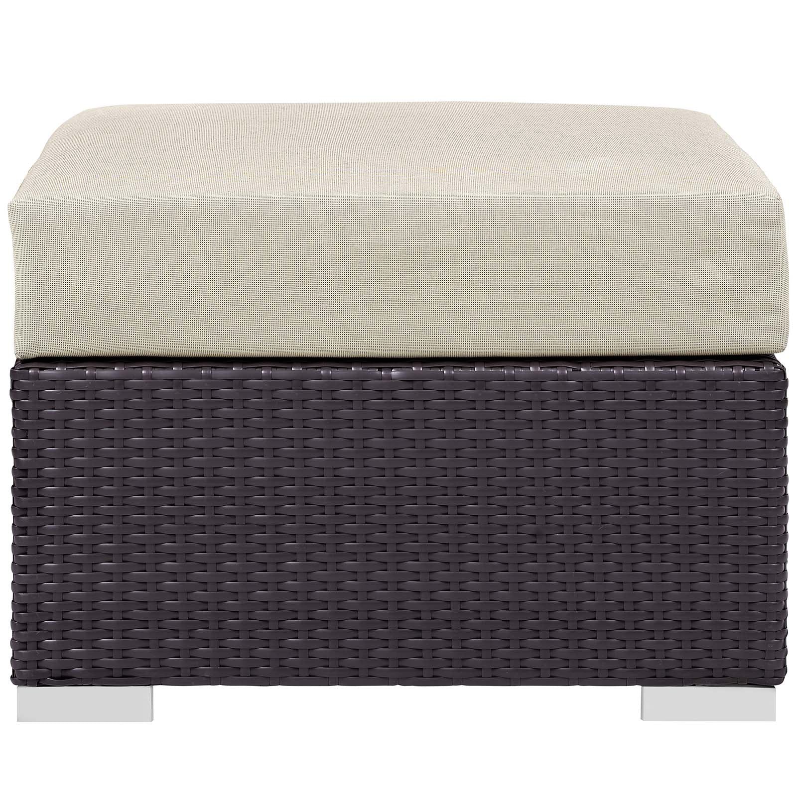 Modway Convene 5 Piece Set Outdoor Patio with Fire Pit-EEI-3726 | Outdoor Sofas, Loveseats & Sectionals | 