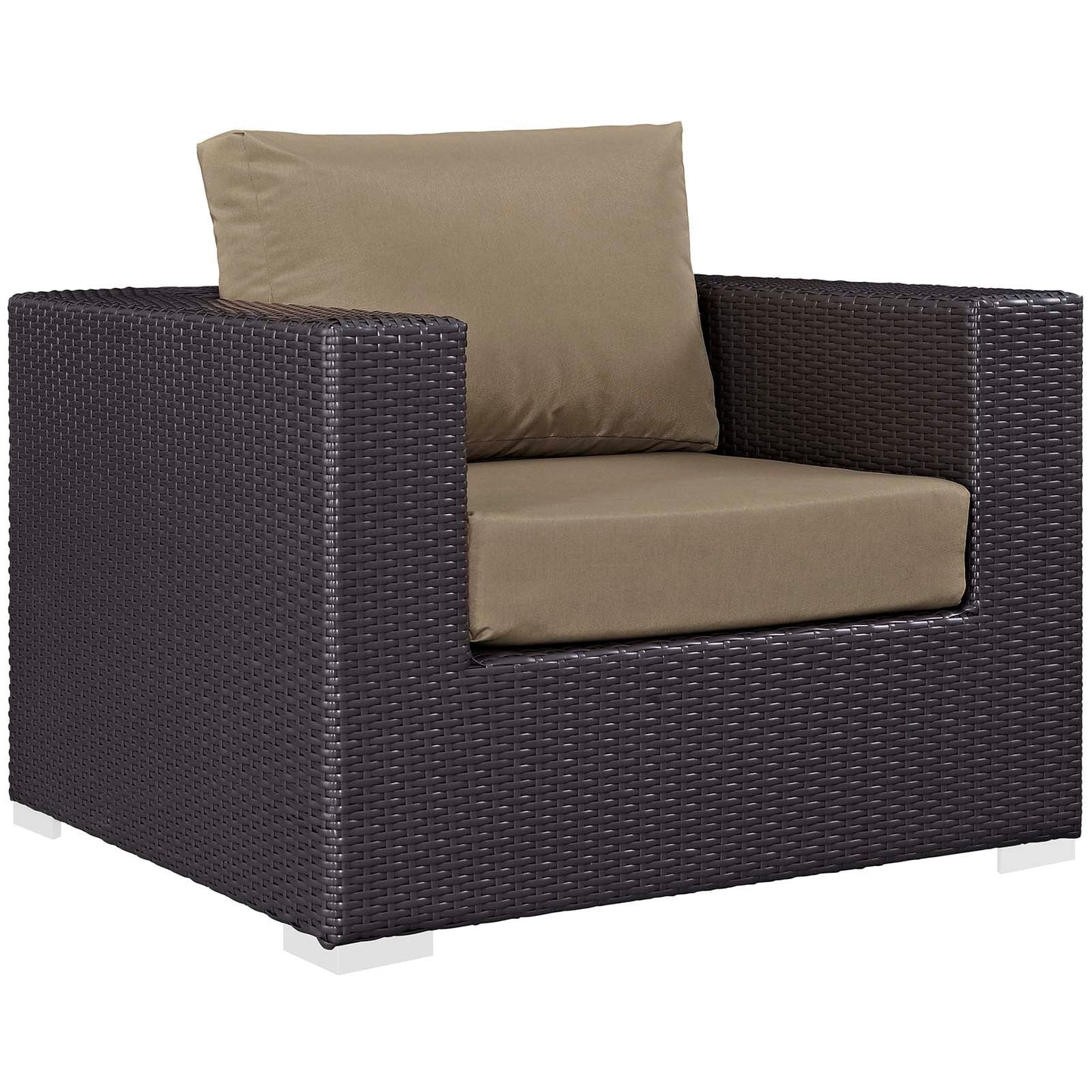 Modway Convene 5 Piece Set Outdoor Patio with Fire Pit-EEI-3726 | Outdoor Sofas, Loveseats & Sectionals | 