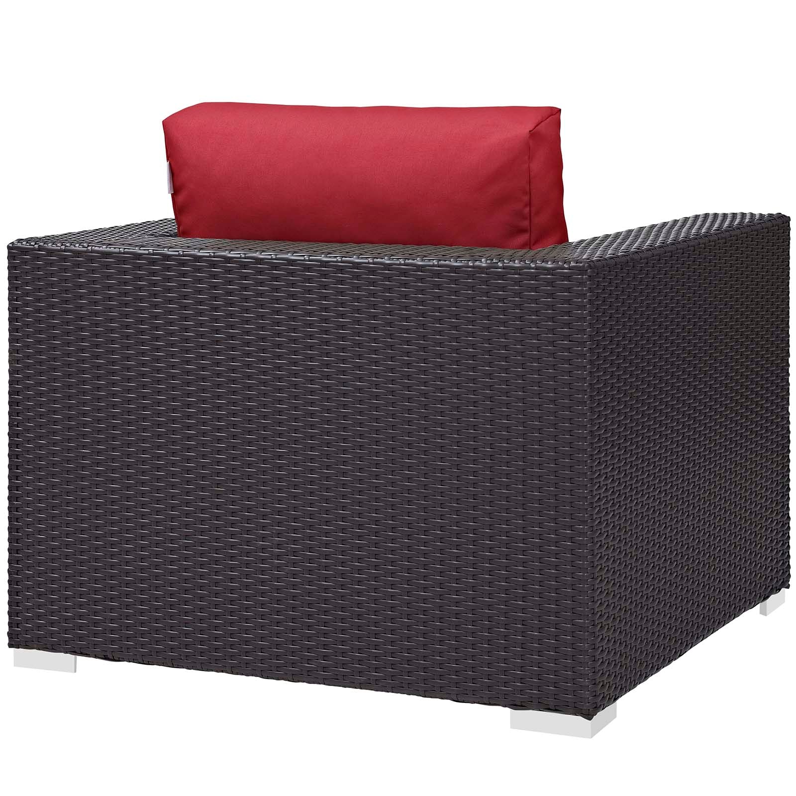 Modway Convene 5 Piece Set Outdoor Patio with Fire Pit-EEI-3726 | Outdoor Sofas, Loveseats & Sectionals | 