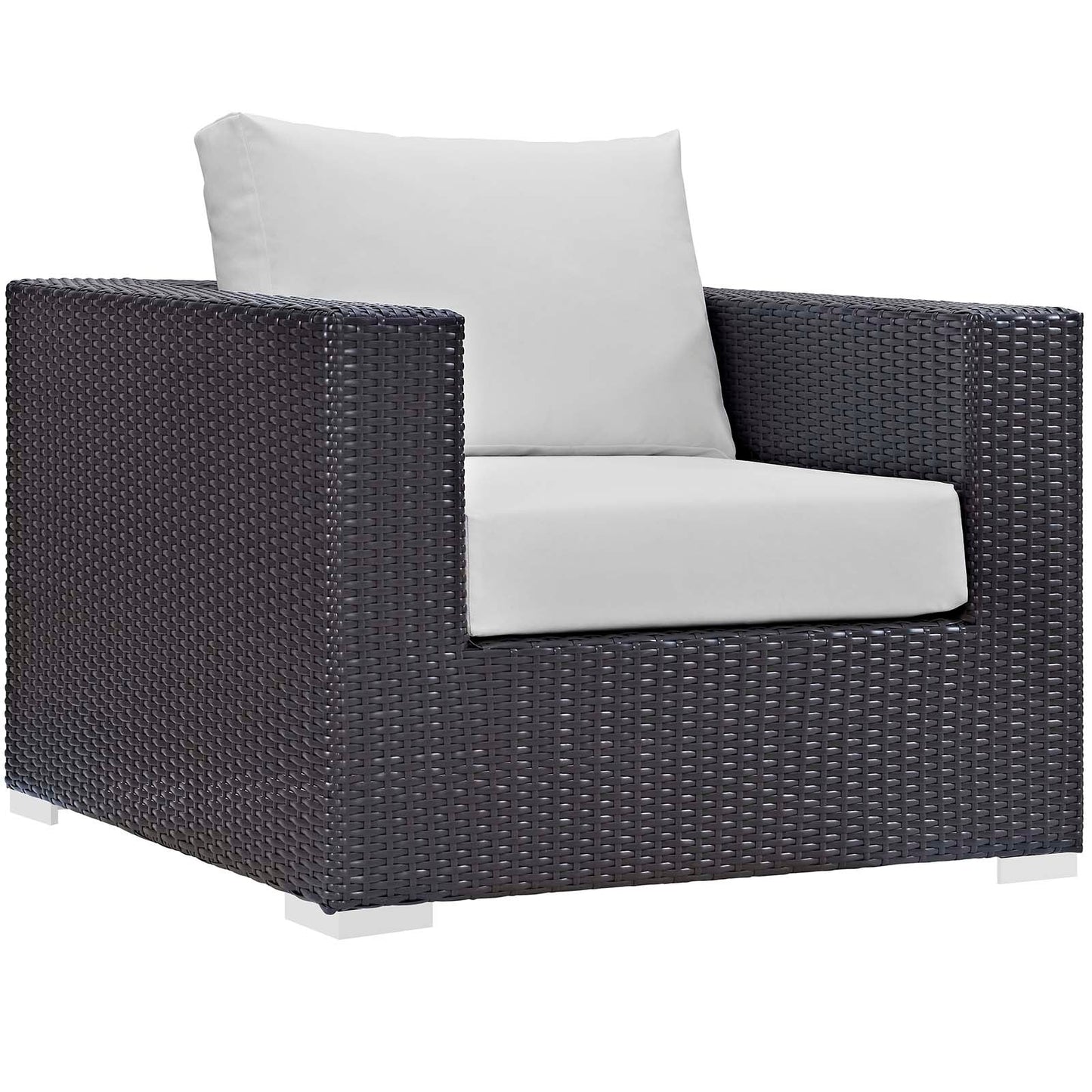 Modway Convene 5 Piece Set Outdoor Patio with Fire Pit-EEI-3726 | Outdoor Sofas, Loveseats & Sectionals | 
