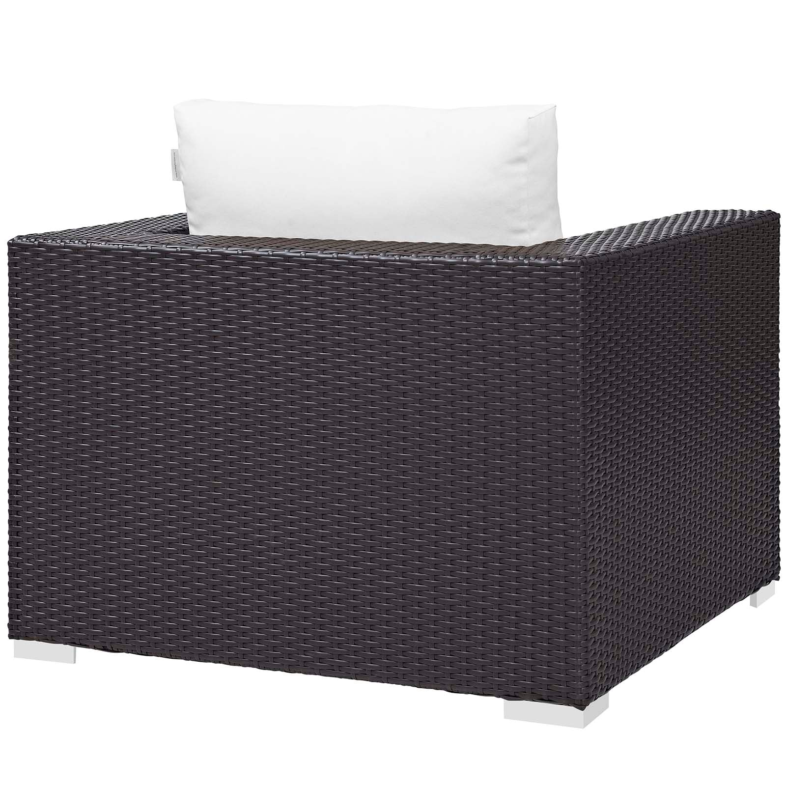 Modway Convene 5 Piece Set Outdoor Patio with Fire Pit-EEI-3726 | Outdoor Sofas, Loveseats & Sectionals | 