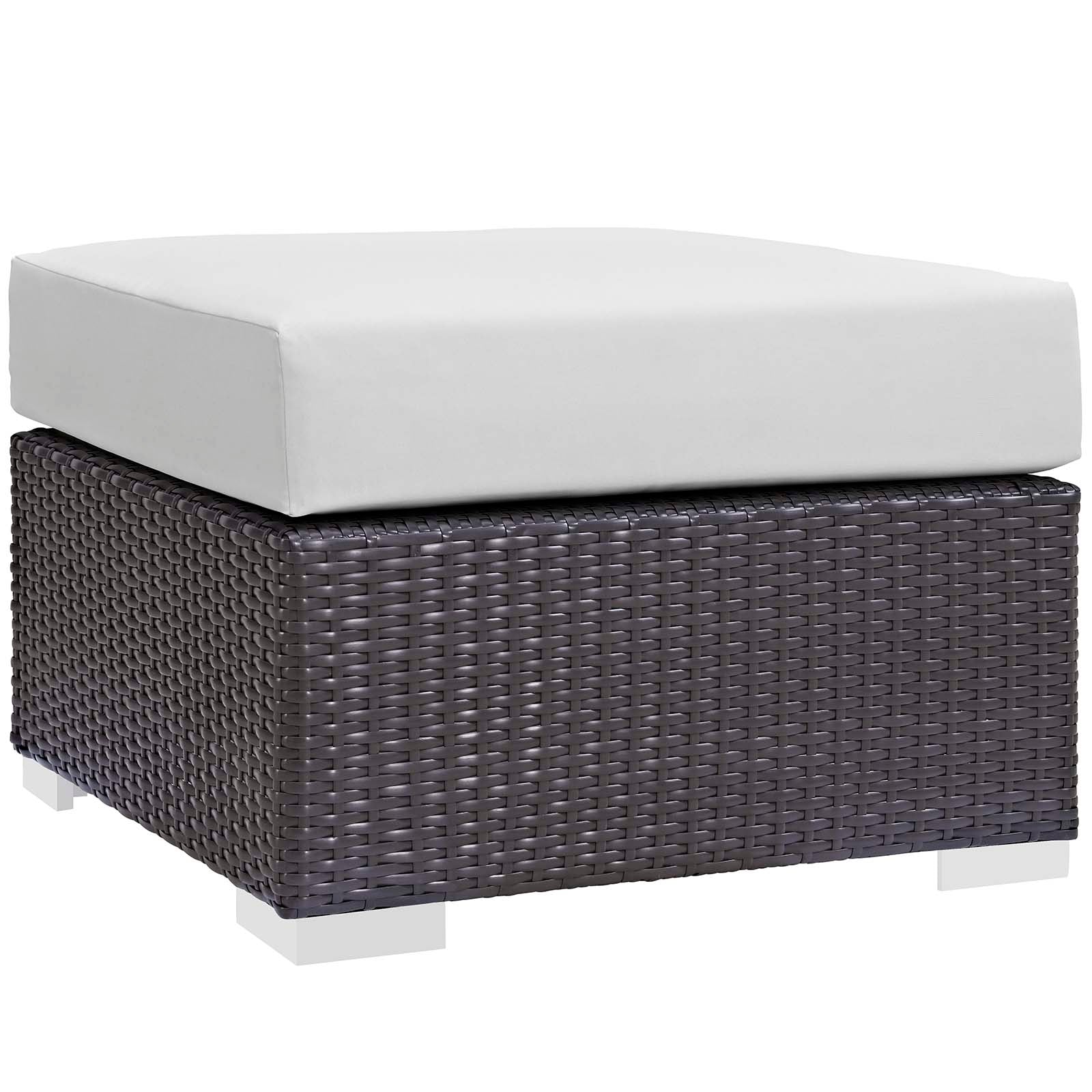 Modway Convene 5 Piece Set Outdoor Patio with Fire Pit-EEI-3726 | Outdoor Sofas, Loveseats & Sectionals | 