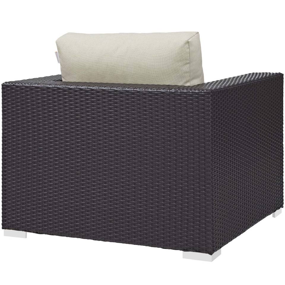 Modway Convene 3 Piece Set Outdoor Patio with Fire Pit | Outdoor Sofas, Loveseats & Sectionals | 