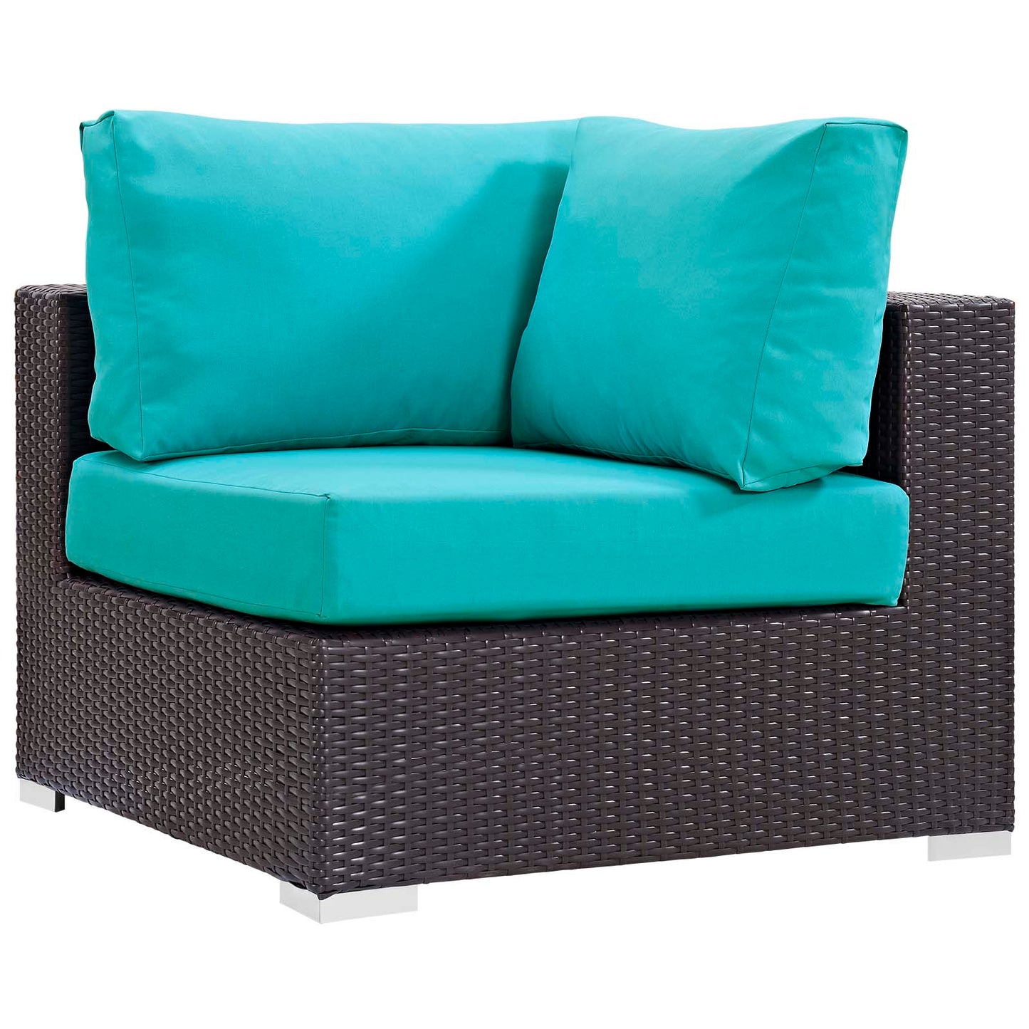 Modway Convene 5 Piece Set Outdoor Patio with Fire Pit | Outdoor Patio Daybed | 