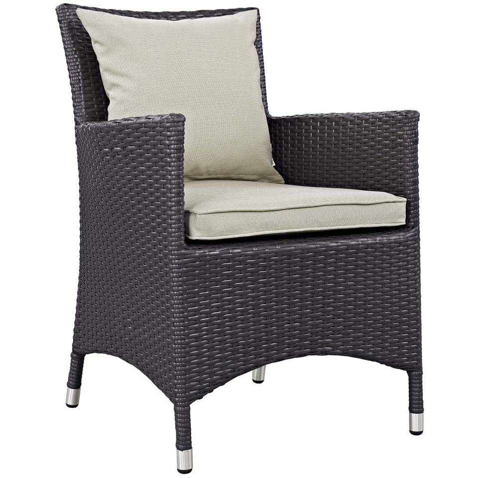 Modway Convene 3 Piece Set Outdoor Patio with Fire Pit | Outdoor Chairs | 