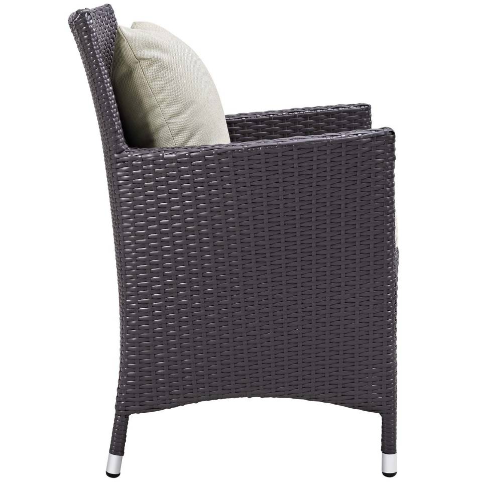 Modway Convene 3 Piece Set Outdoor Patio with Fire Pit | Outdoor Chairs | 