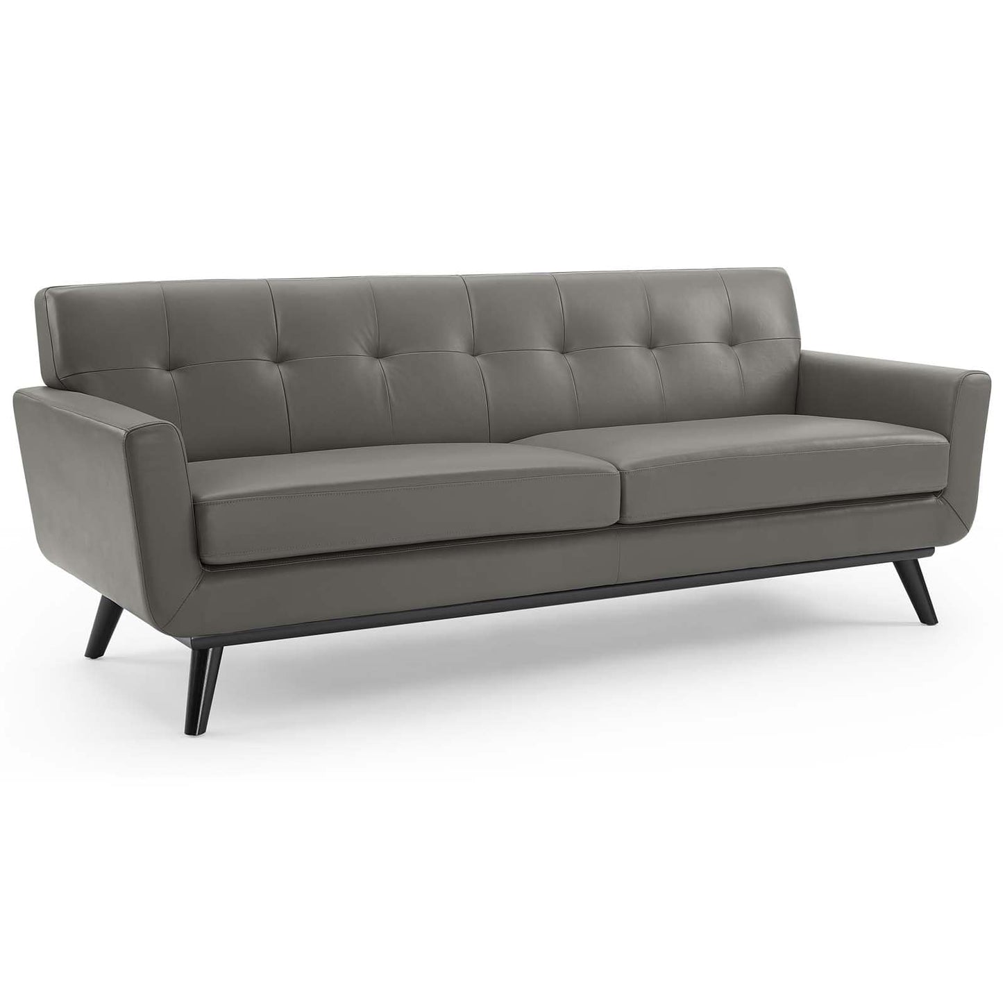 Modway Engage Top-Grain Leather Living Room Lounge Sofa | Sofas | 