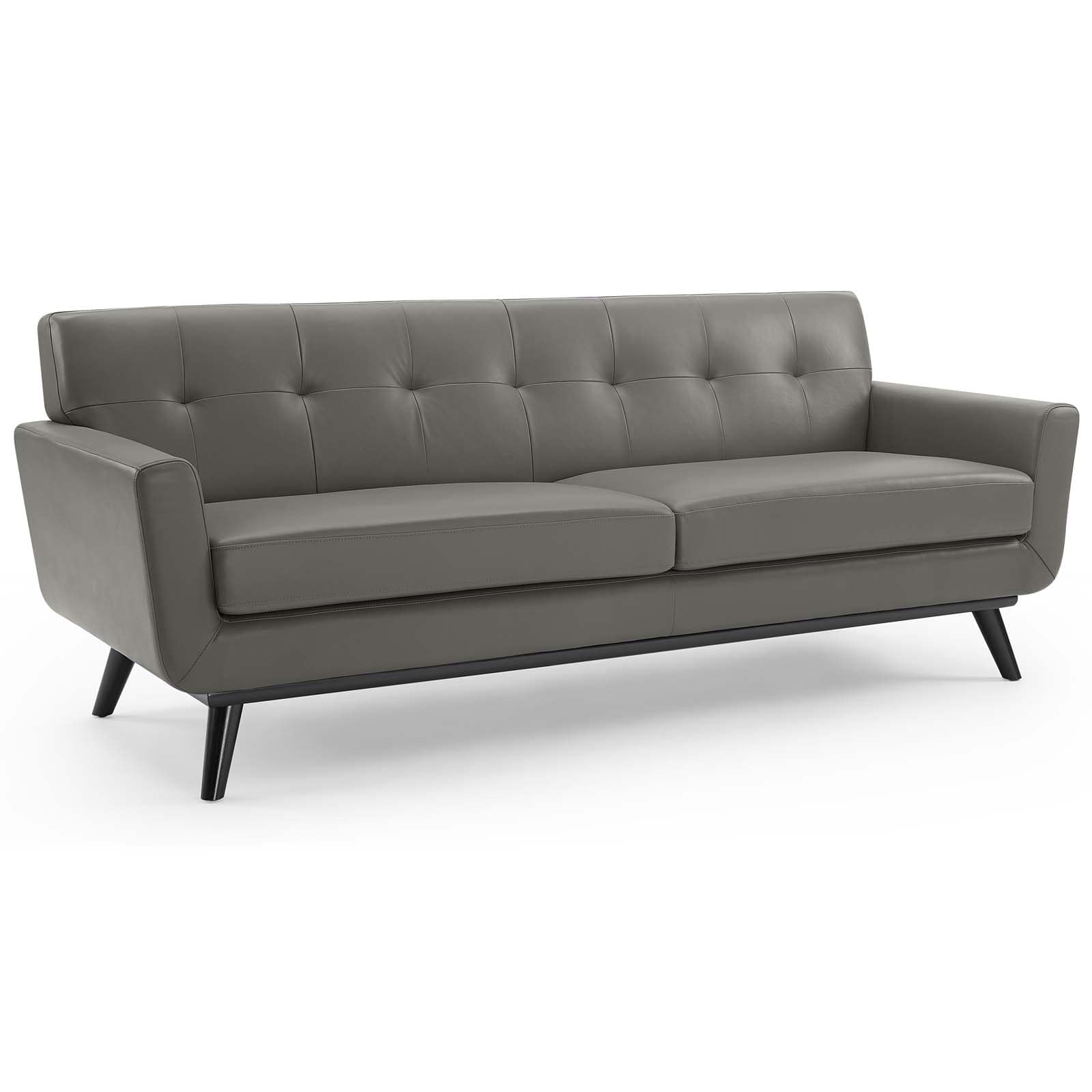 Modway Engage Top-Grain Leather Living Room Lounge Sofa | Sofas | 