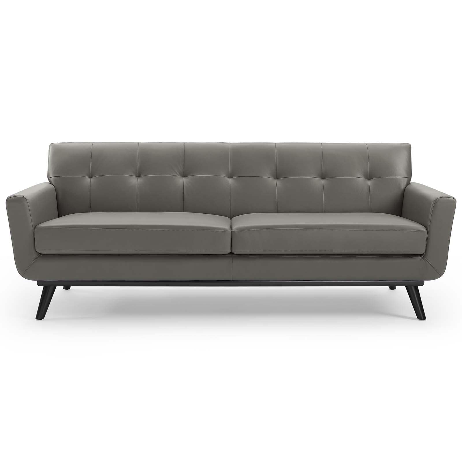 Modway Engage Top-Grain Leather Living Room Lounge Sofa | Sofas | 