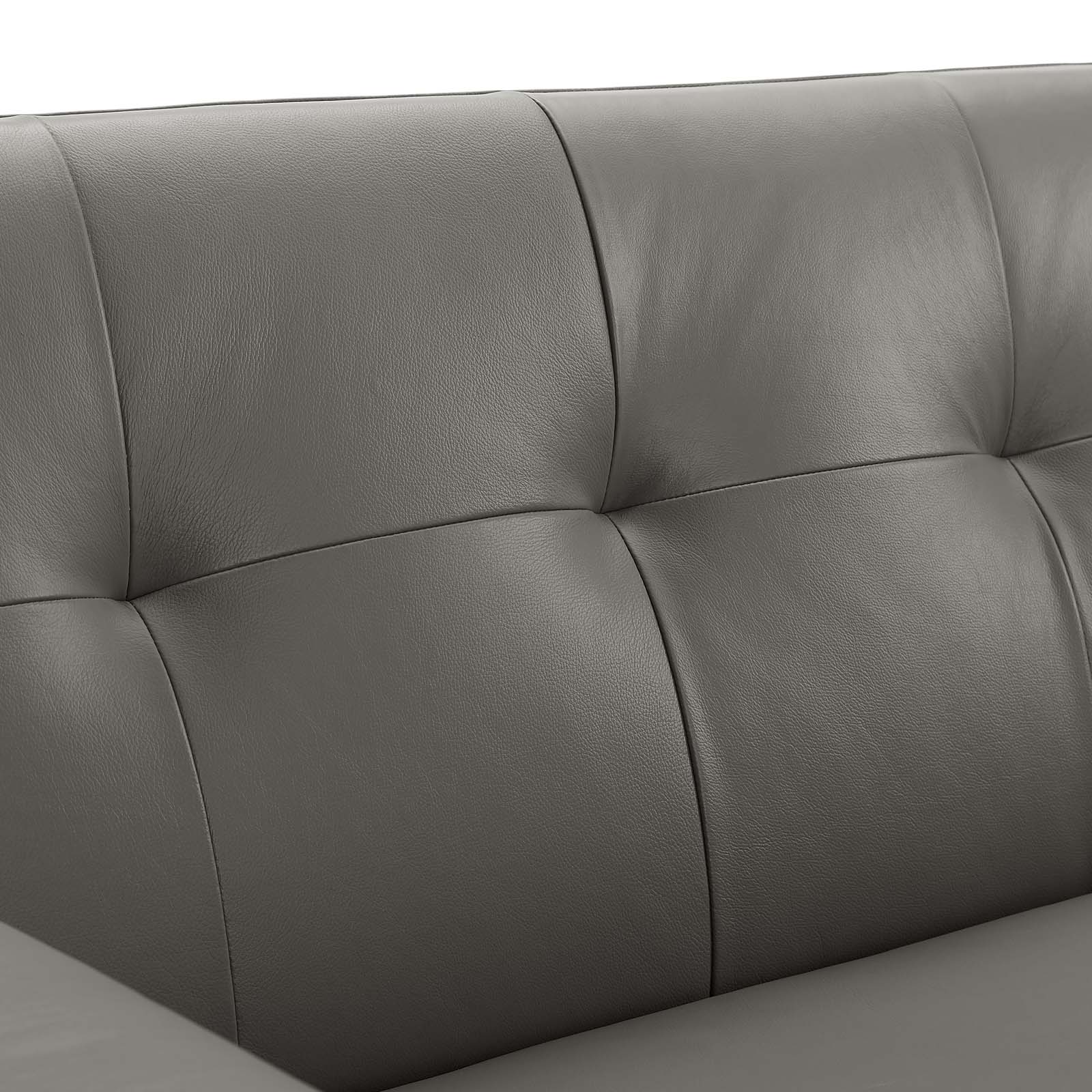 Modway Engage Top-Grain Leather Living Room Lounge Sofa | Sofas | 