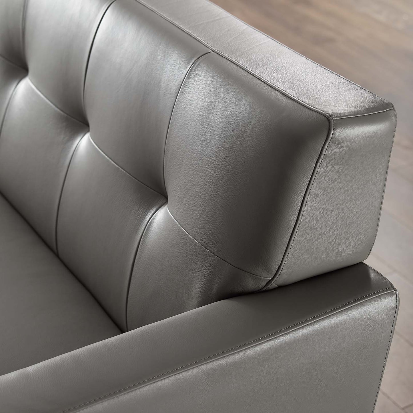 Modway Engage Top-Grain Leather Living Room Lounge Sofa | Sofas | 