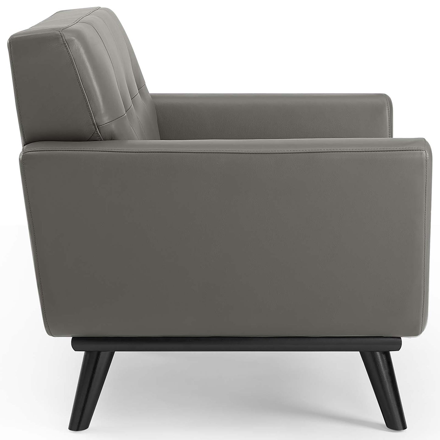 Modway Engage Top-Grain Leather Living Room Lounge Accent Armchair | Armchairs | 