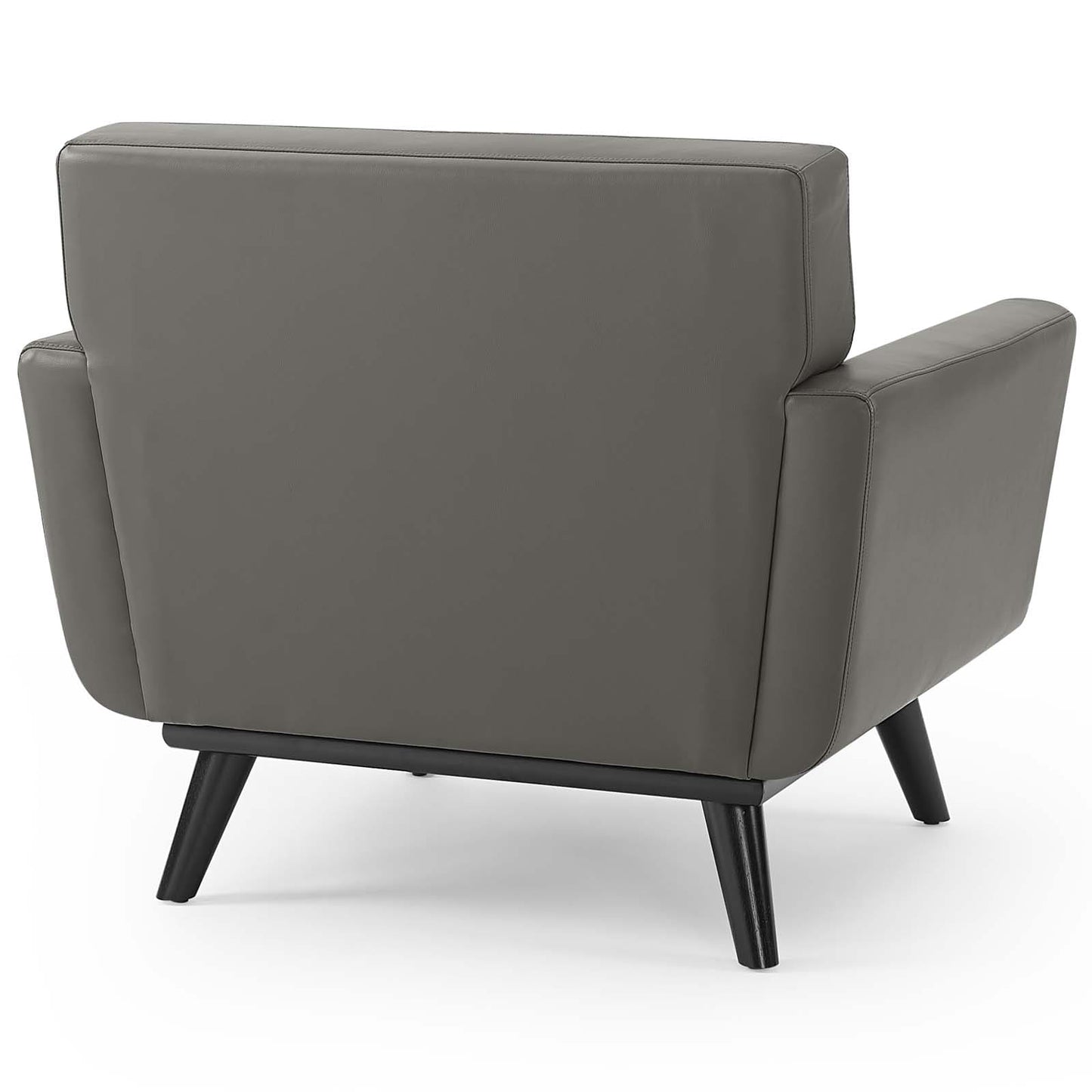 Modway Engage Top-Grain Leather Living Room Lounge Accent Armchair | Armchairs | 