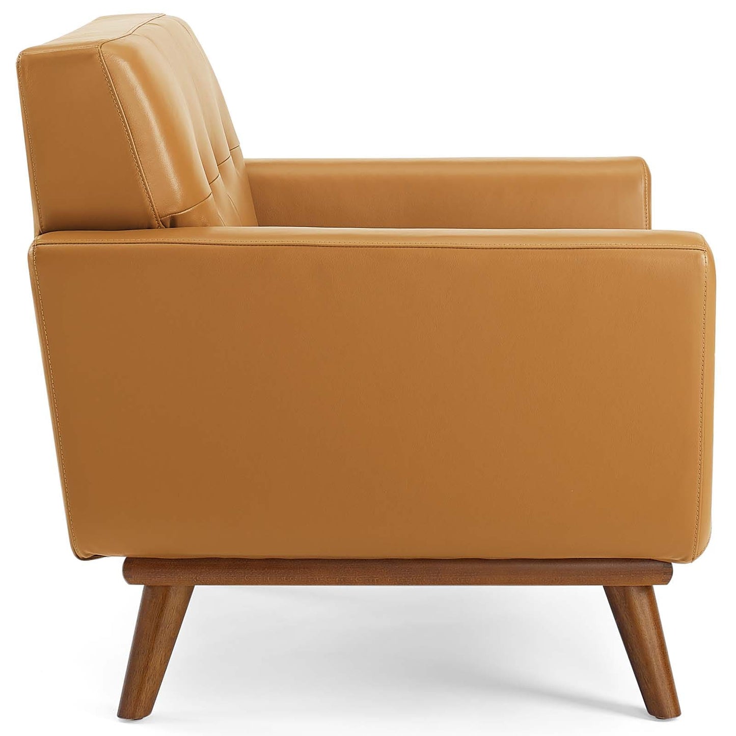 Modway Engage Top-Grain Leather Living Room Lounge Accent Armchair | Armchairs | 