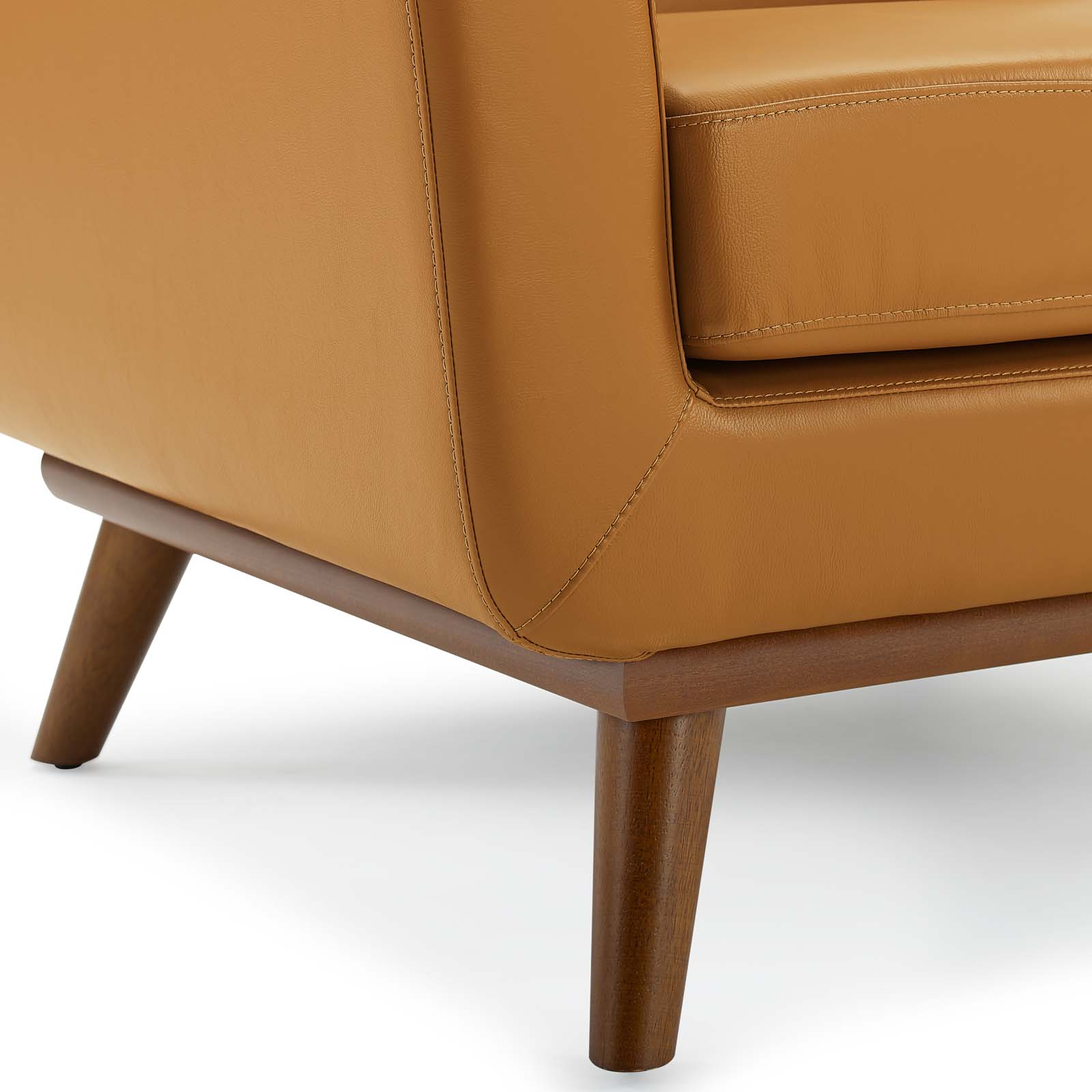 Modway Engage Top-Grain Leather Living Room Lounge Accent Armchair | Armchairs | 