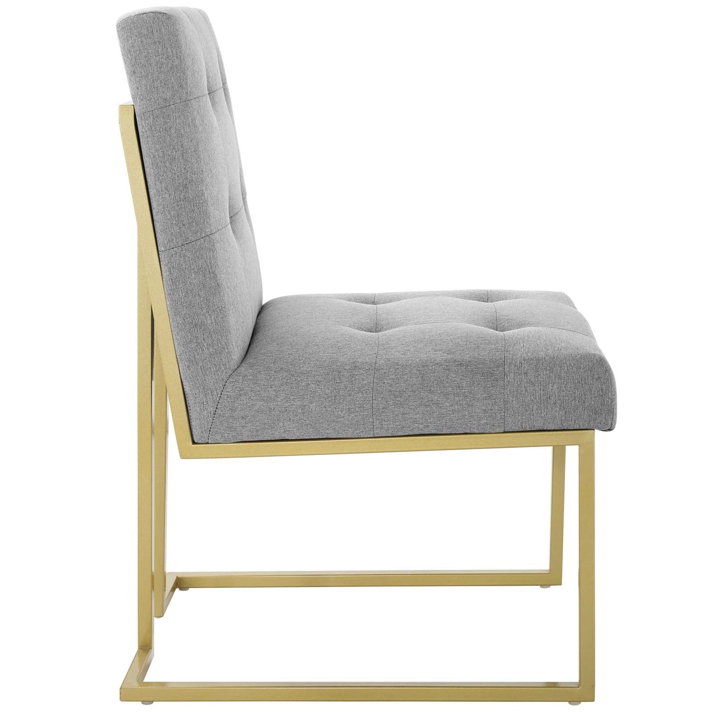 Modway Privy Gold Stainless Steel Upholstered Fabric Dining Accent Chair | Dining Chairs | Modishstore-20