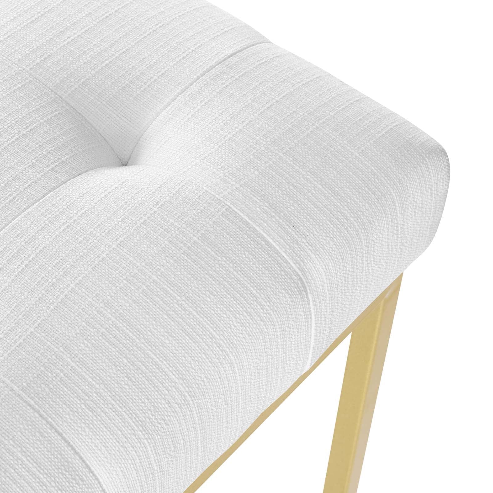 Modway Privy Gold Stainless Steel Upholstered Fabric Dining Accent Chair | Dining Chairs | Modishstore-30