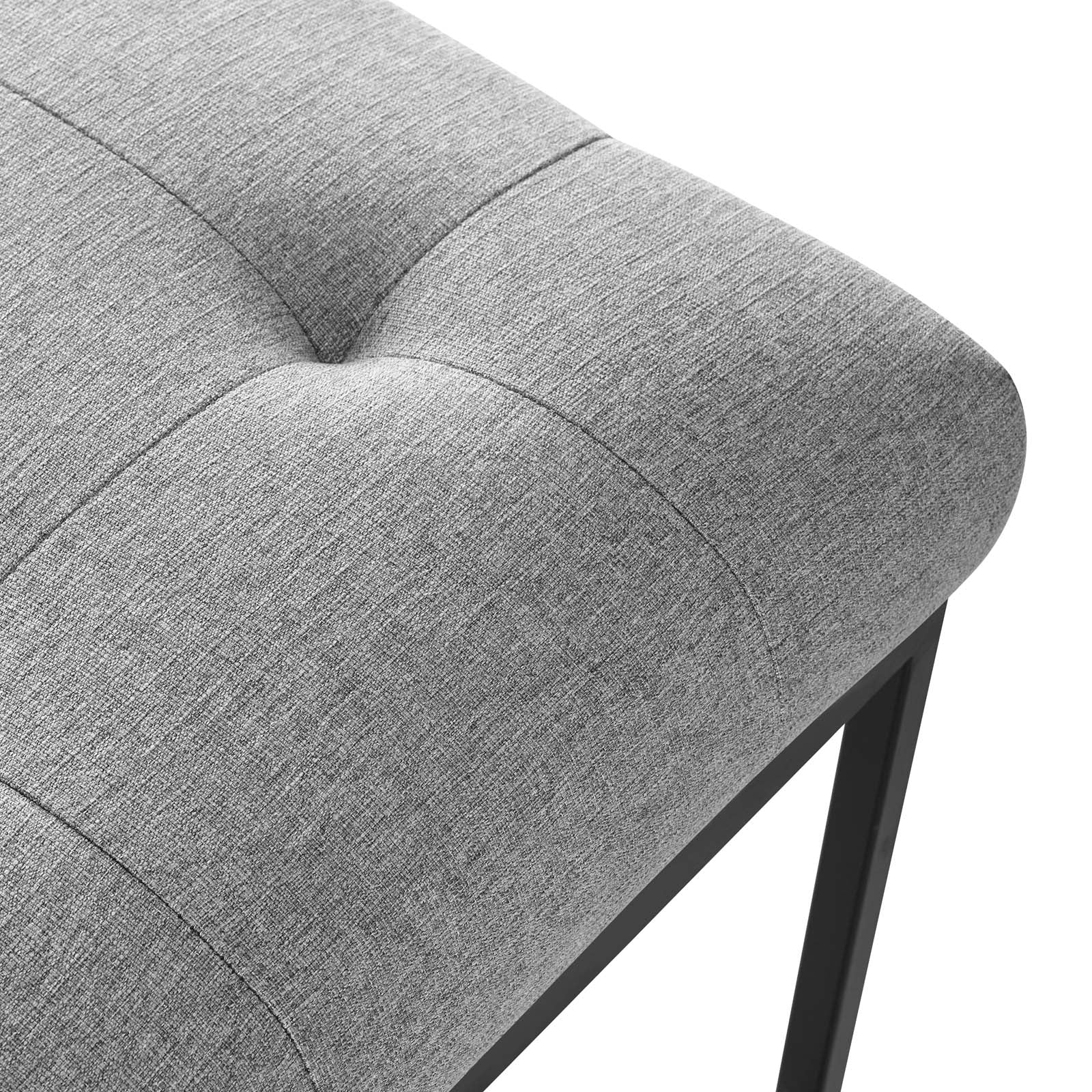 Modway Privy Black Stainless Steel Upholstered Fabric Dining Chair | Dining Chairs | Modishstore-15