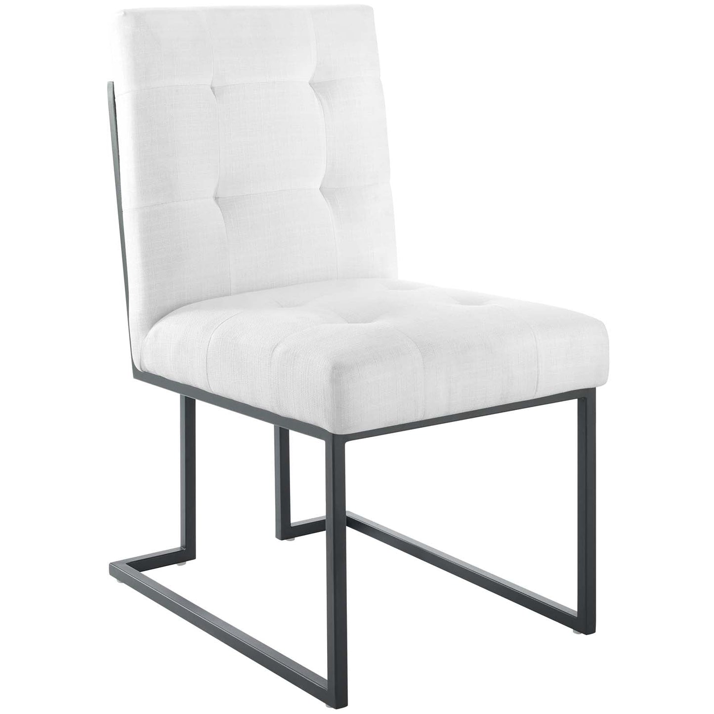 Modway Privy Black Stainless Steel Upholstered Fabric Dining Chair | Dining Chairs | Modishstore-17