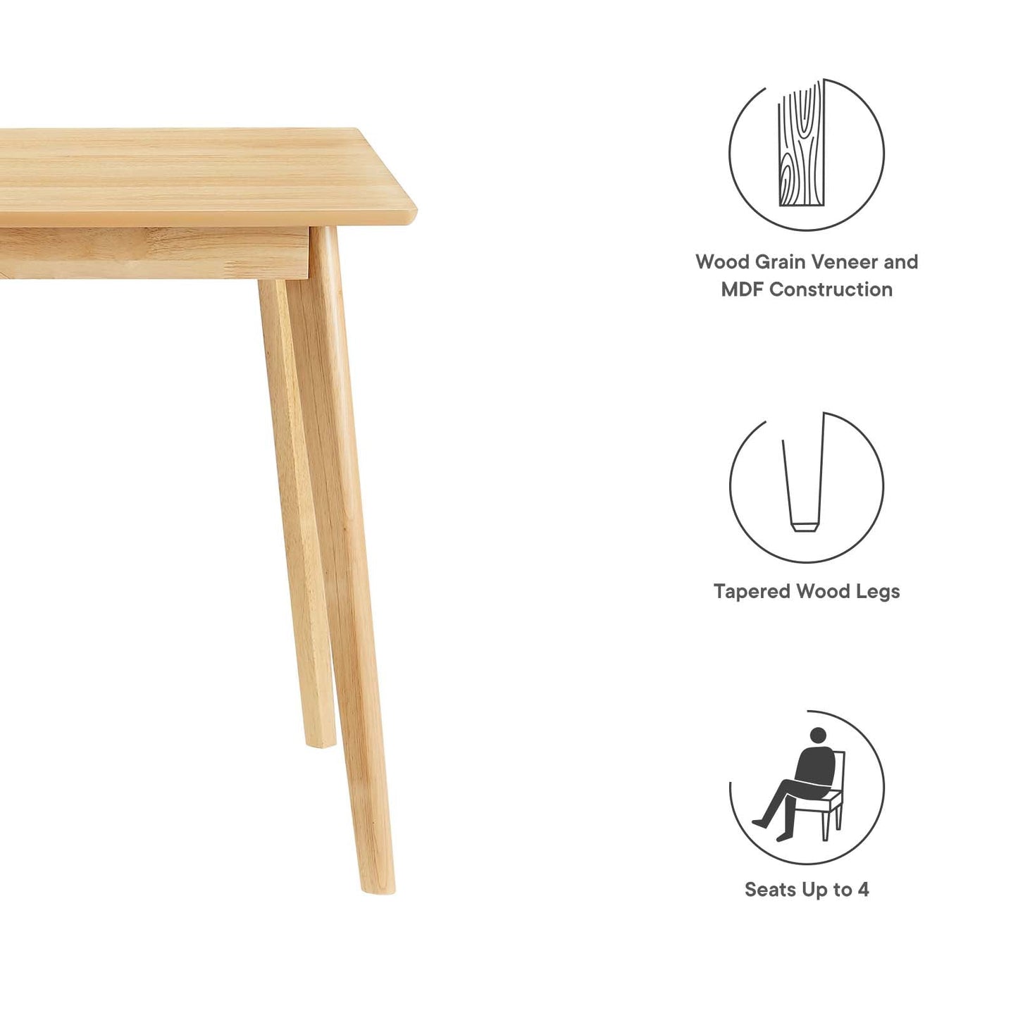 Modway Oracle 47" Rectangle Dining Table - EEI-3746
