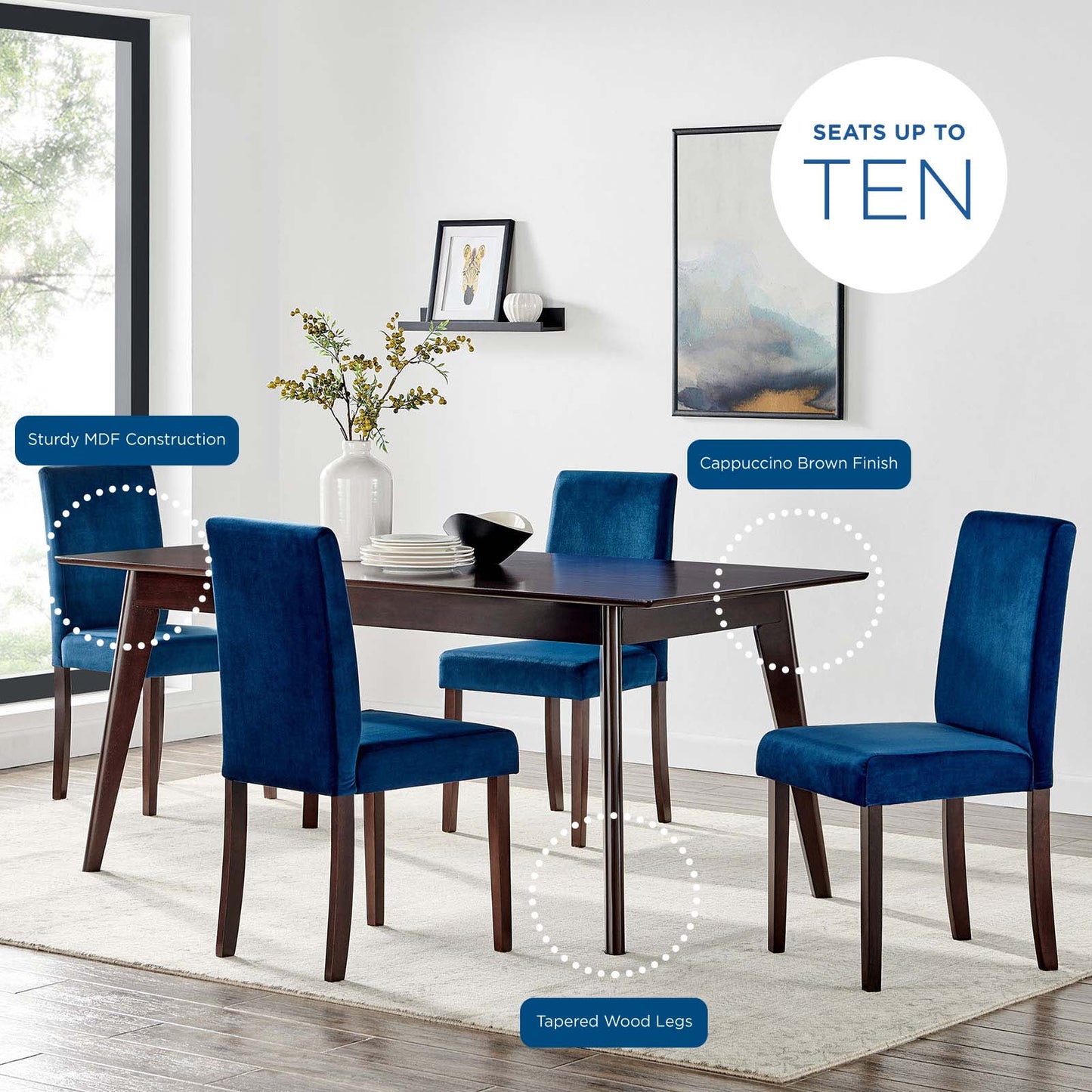 Modway Oracle 69" Rectangle Dining Table | Dining Tables | Modishstore-6