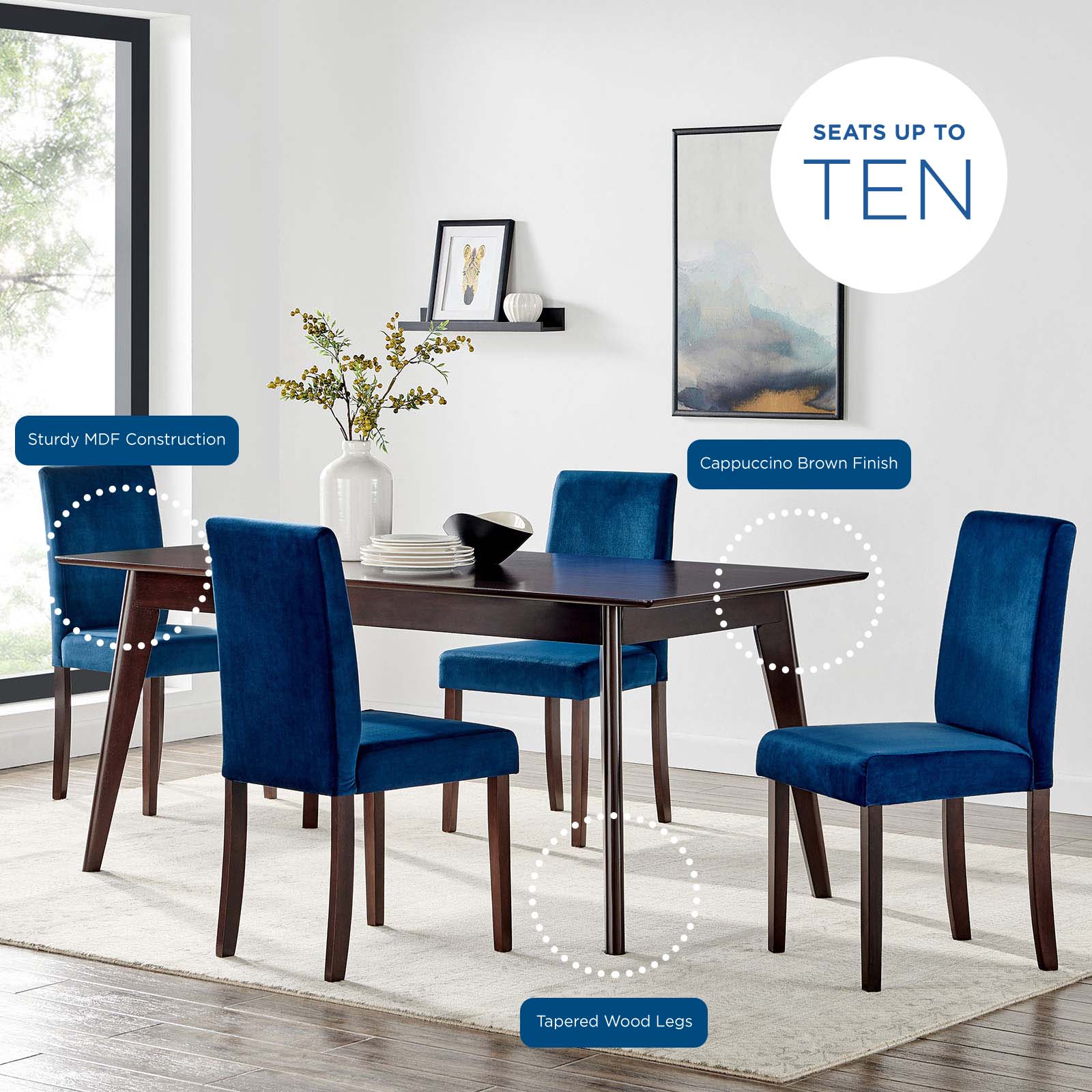 Modway Oracle 69" Rectangle Dining Table | Dining Tables | Modishstore-6