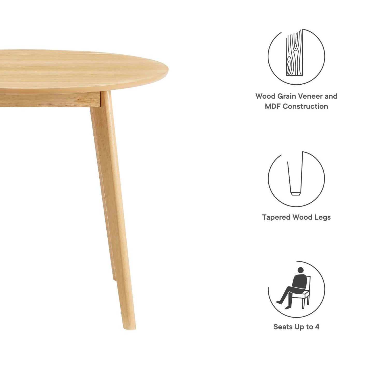 Modway Vision 35" Round Dining Table - EEI-3749