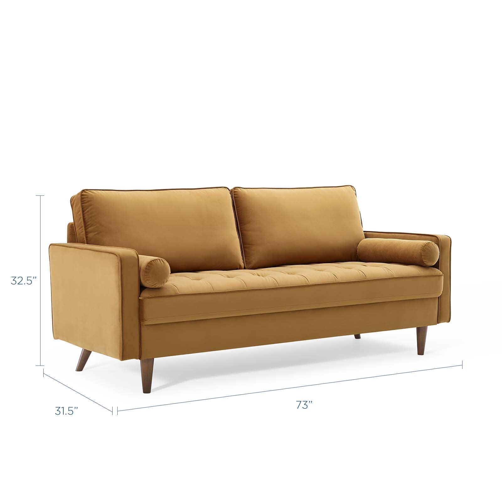 Modway Valour Performance Velvet Sofa | Sofas | Modishstore-8