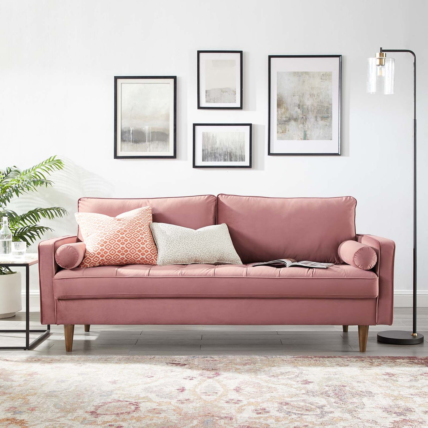 Modway Valour Performance Velvet Sofa | Sofas | Modishstore-9