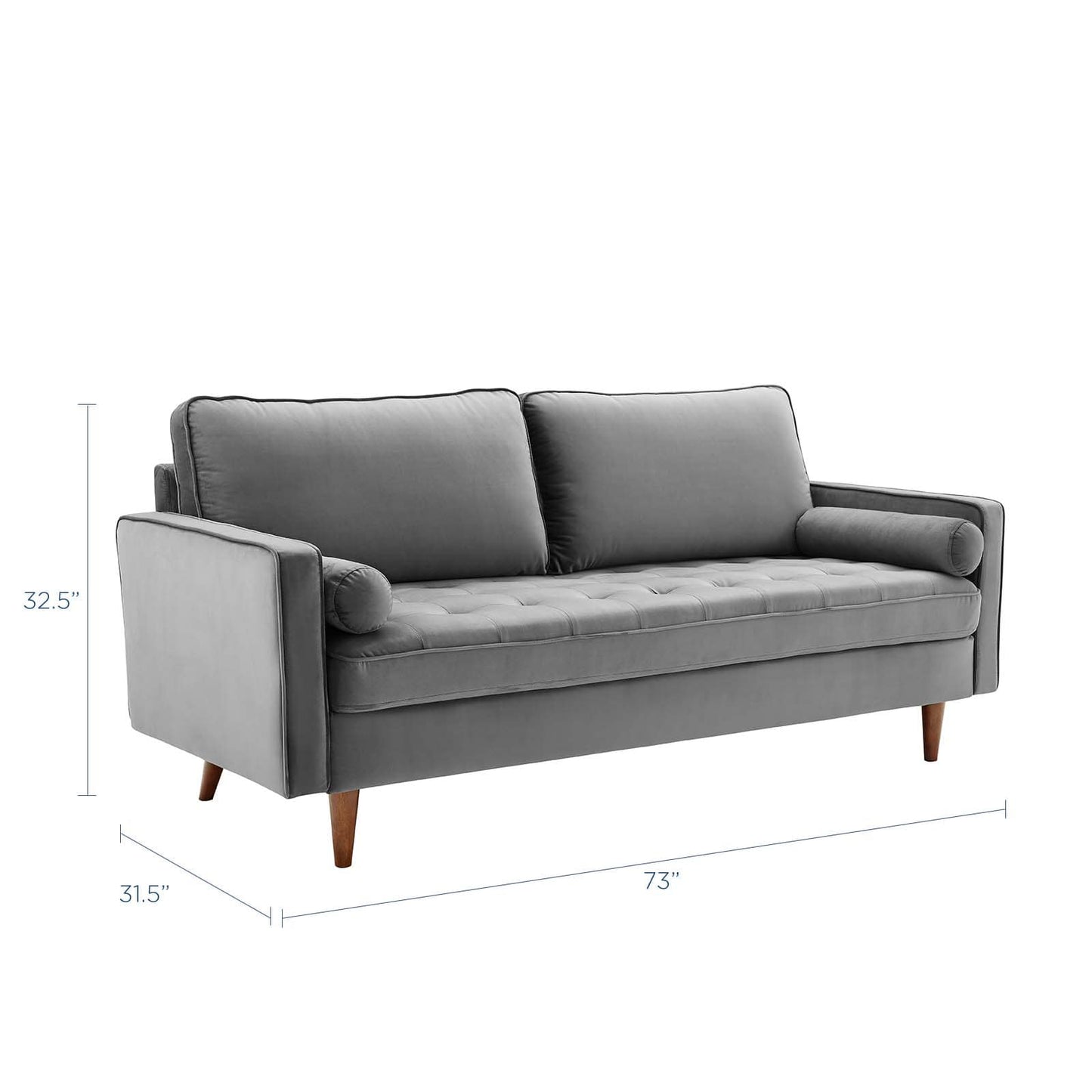 Modway Valour Performance Velvet Sofa | Sofas | Modishstore-25