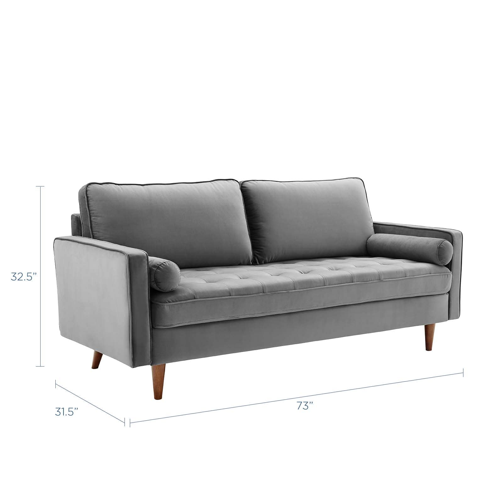 Modway Valour Performance Velvet Sofa | Sofas | Modishstore-25