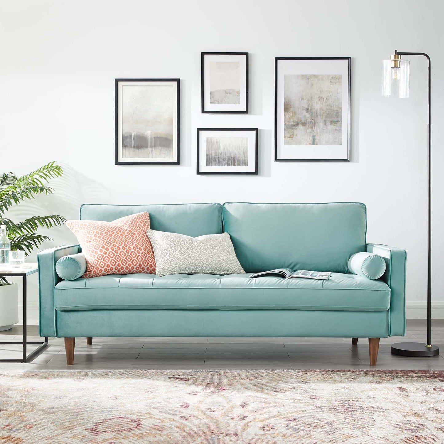 Modway Valour Performance Velvet Sofa | Sofas | Modishstore-31