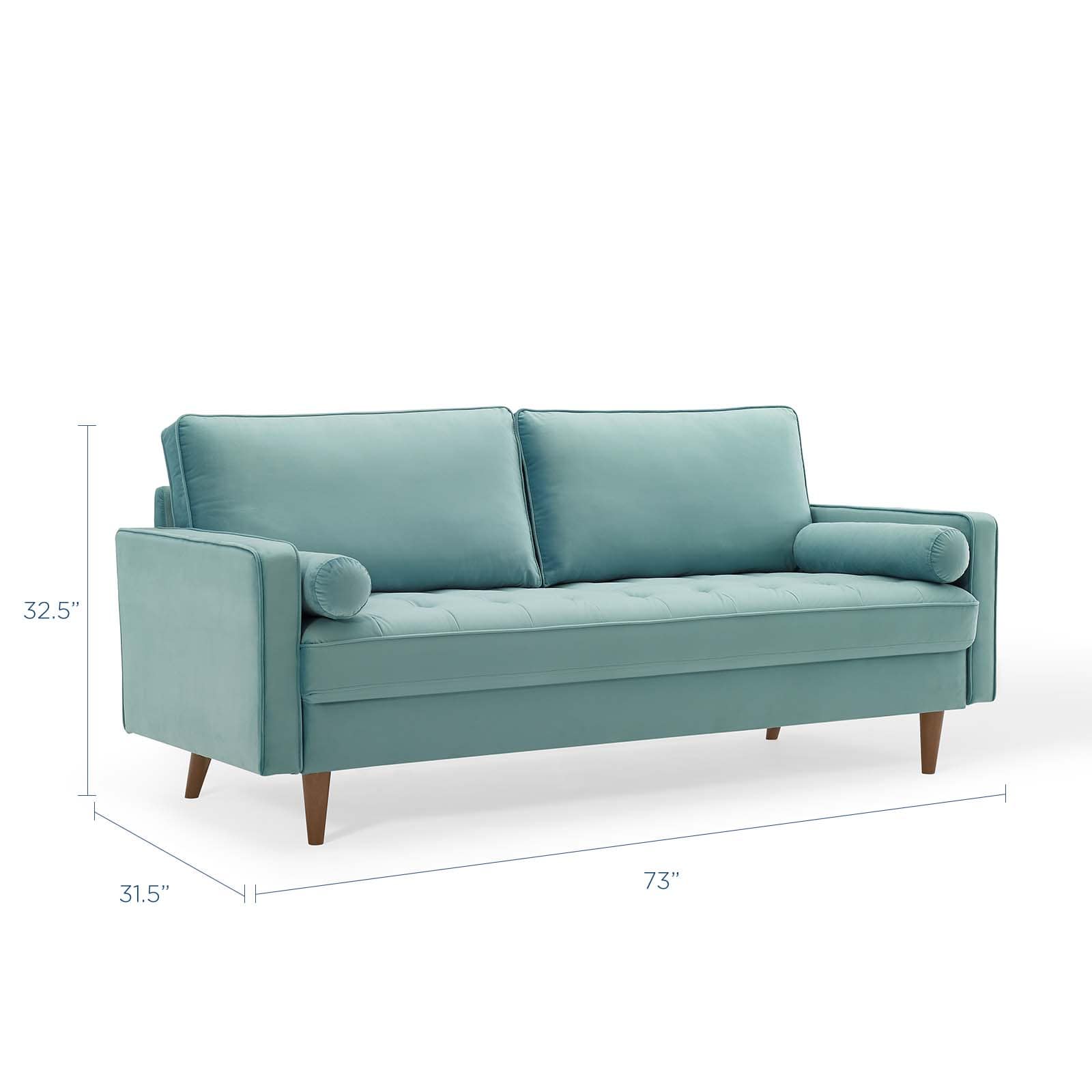 Modway Valour Performance Velvet Sofa | Sofas | Modishstore-33