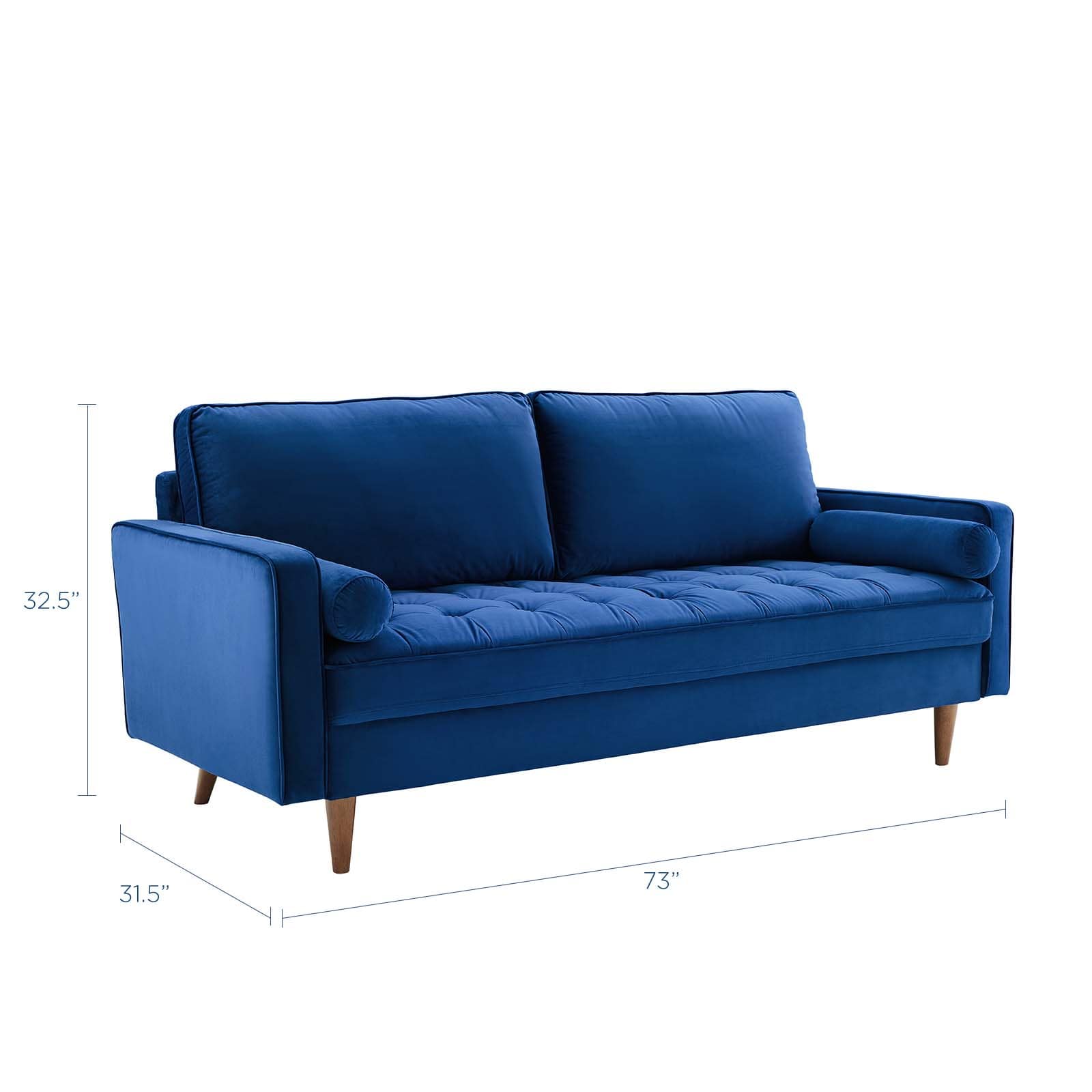 Modway Valour Performance Velvet Sofa | Sofas | Modishstore-41