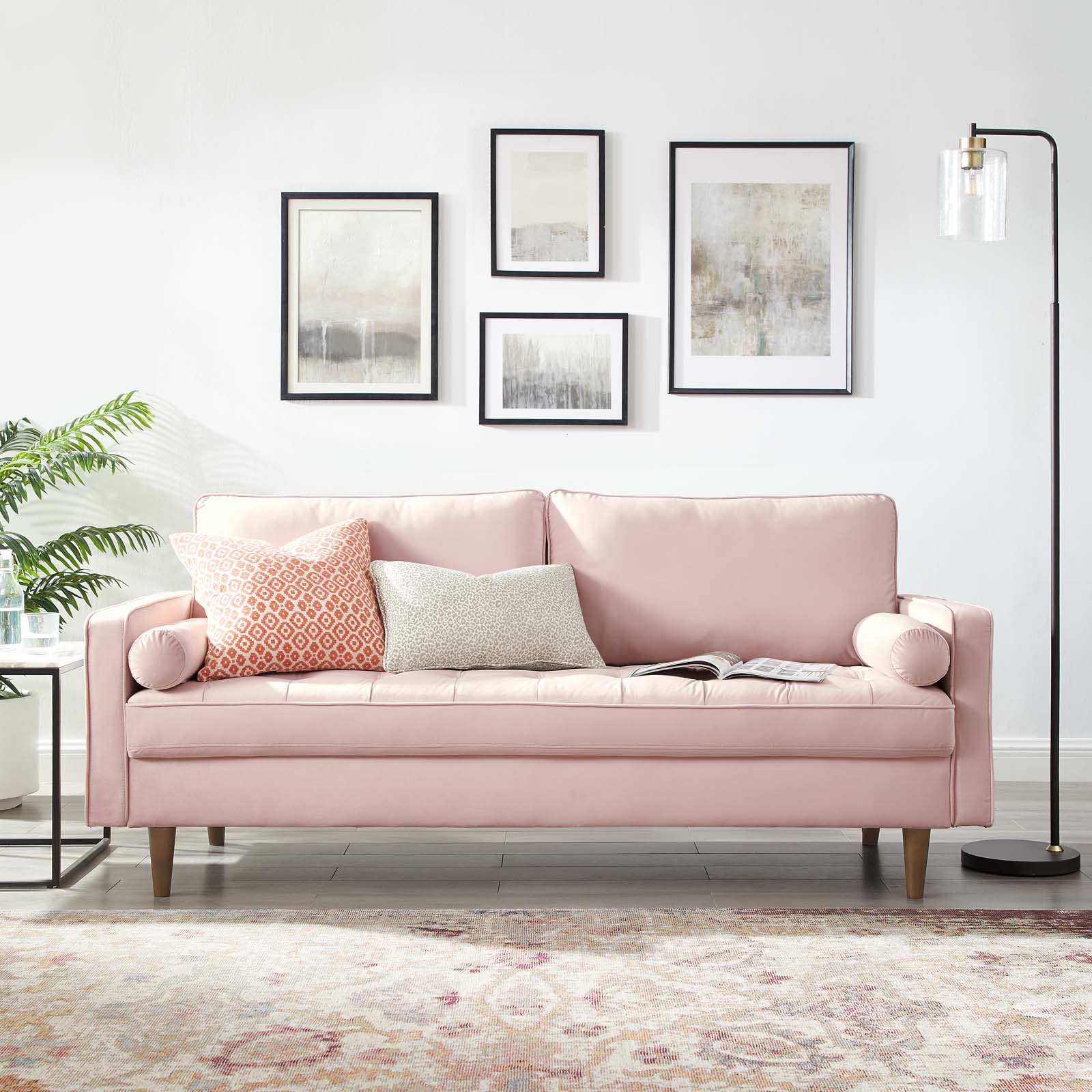 Modway Valour Performance Velvet Sofa | Sofas | Modishstore-47