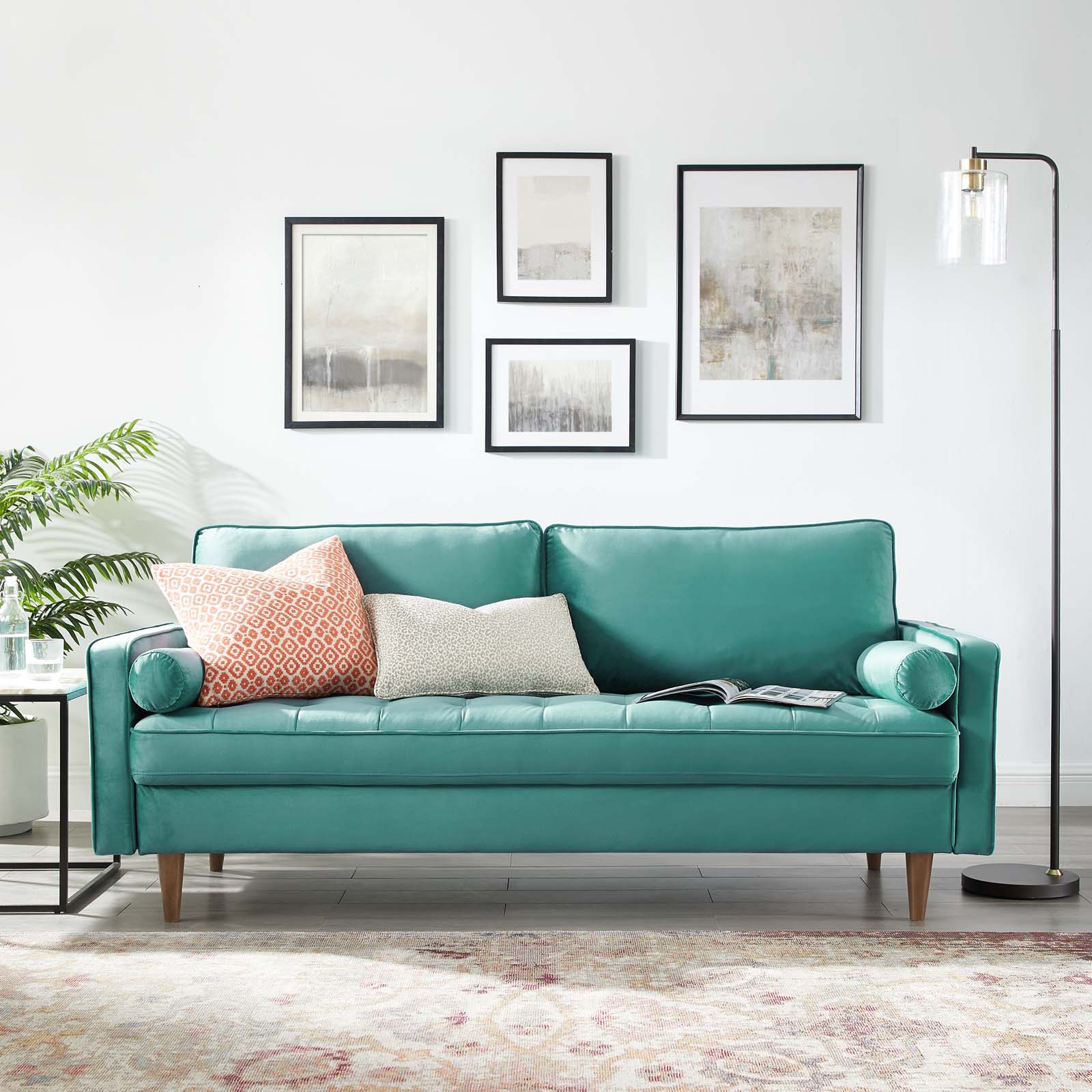 Modway Valour Performance Velvet Sofa | Sofas | Modishstore-55