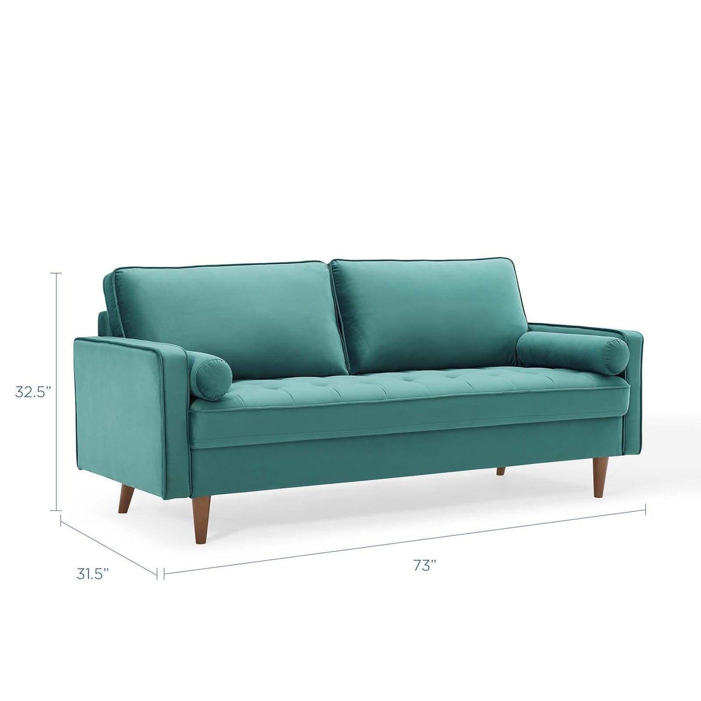 Modway Valour Performance Velvet Sofa | Sofas | Modishstore-57