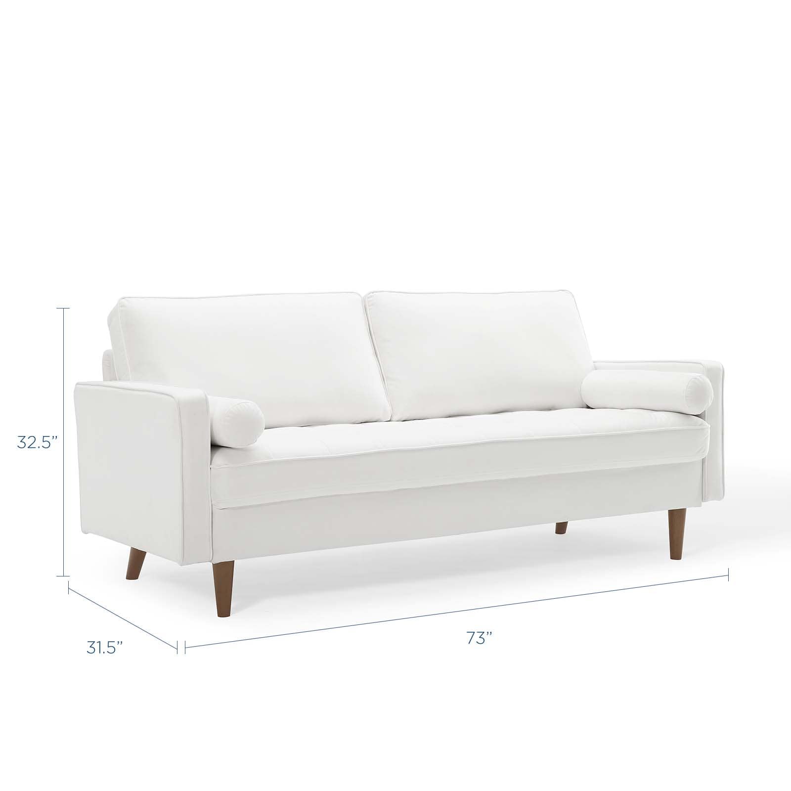Modway Valour Performance Velvet Sofa | Sofas | Modishstore-65