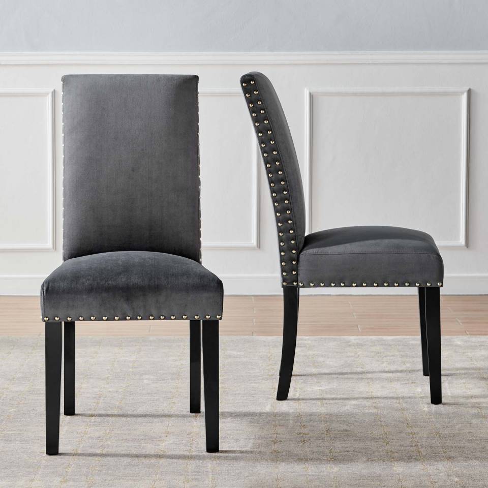 Modway Parcel Performance Velvet Dining Side Chairs - Set of 2 | Side Chairs | Modishstore-2