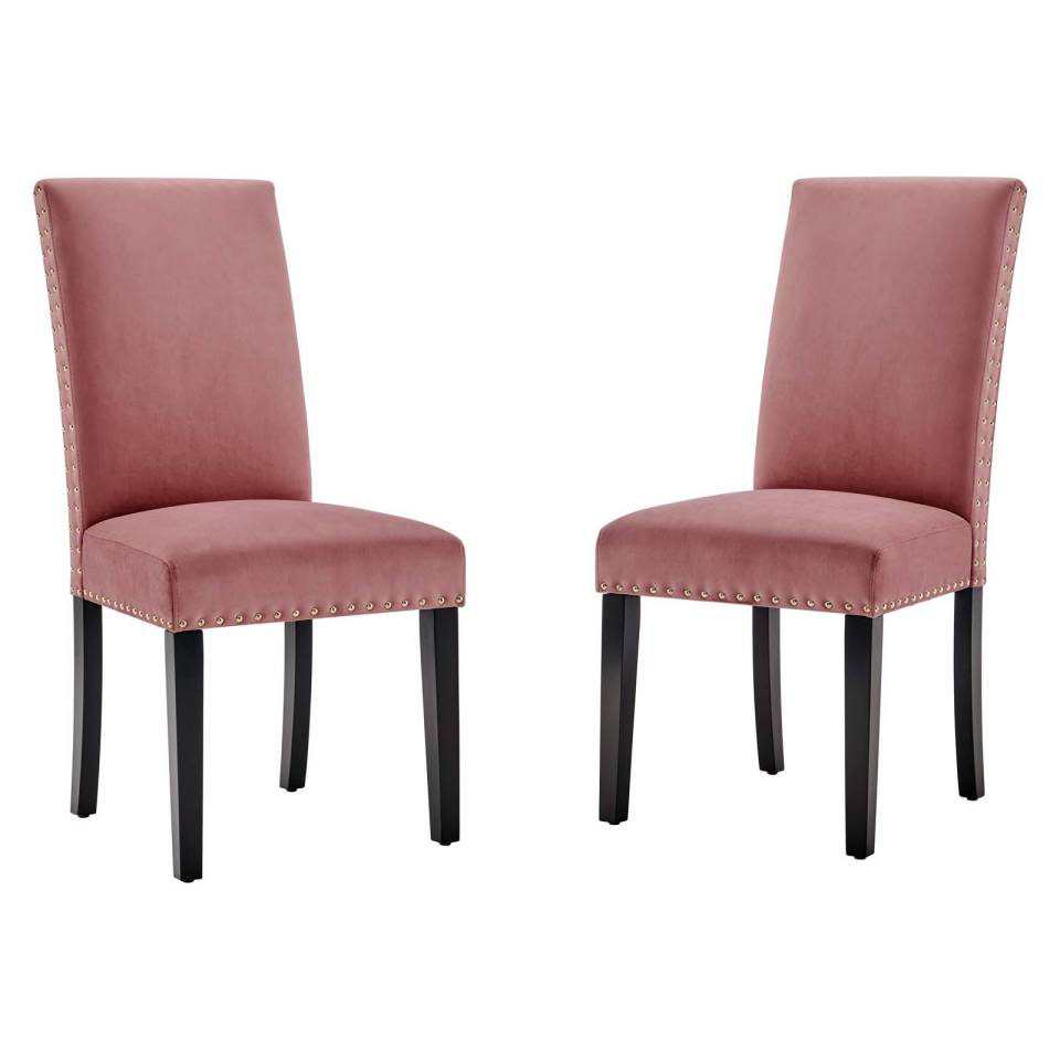 Modway Parcel Performance Velvet Dining Side Chairs - Set of 2 | Side Chairs | Modishstore-9